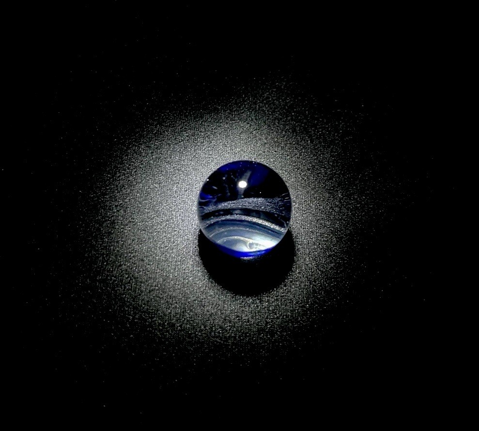 .89” “Black Hole” Blue Eye SPACE Design Double Sided Glass Art Eyeball Marble US