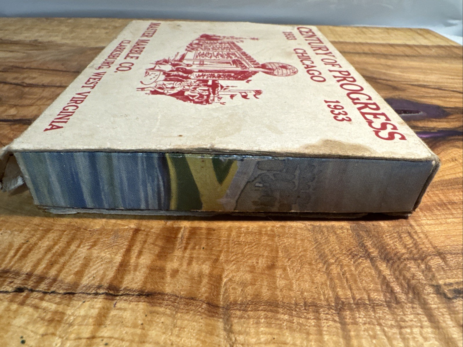 Century Of Progress 1933 Marbles – Chicago World’s Fair – Box, Postcard, Pencil