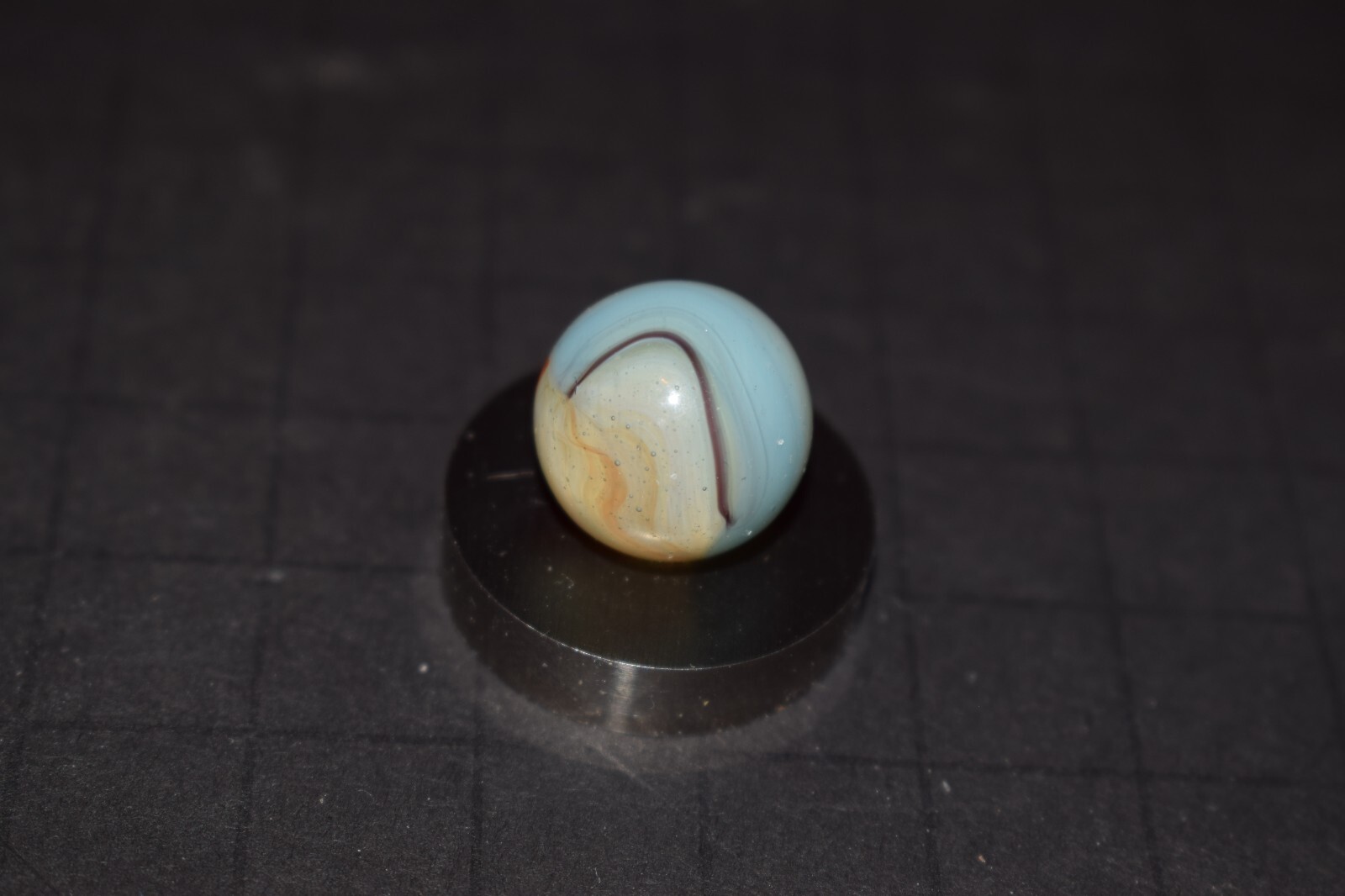 💥 Vintage Vitro Trilite Horsehair 🐴Toy Marble Size .625″=5/8″=16mm MINT