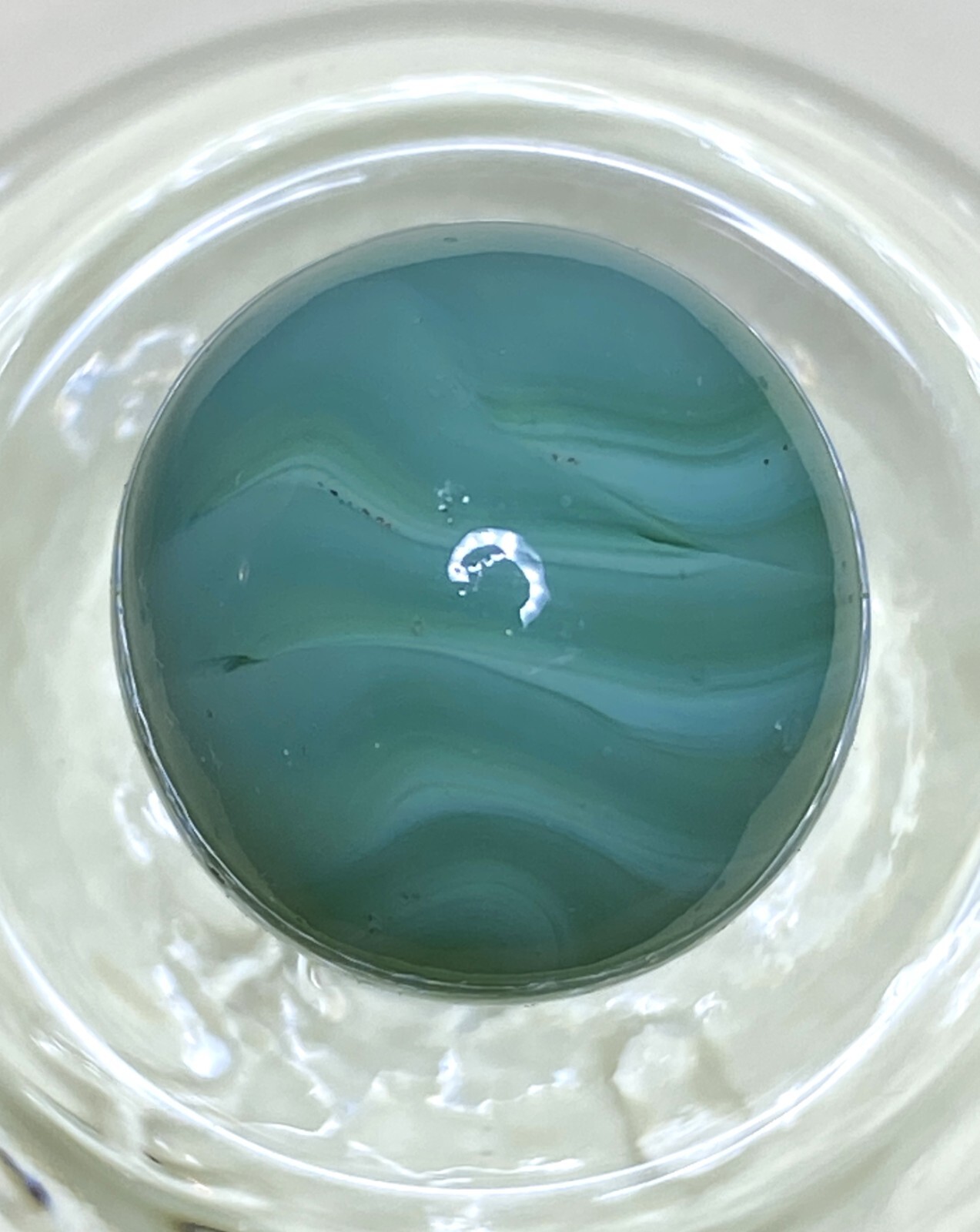 WV/ST. MARY’S/CHAMPION AGATE CLEAR BASE FLAME SWIRL BUBBLES NM+/- .61″ M258