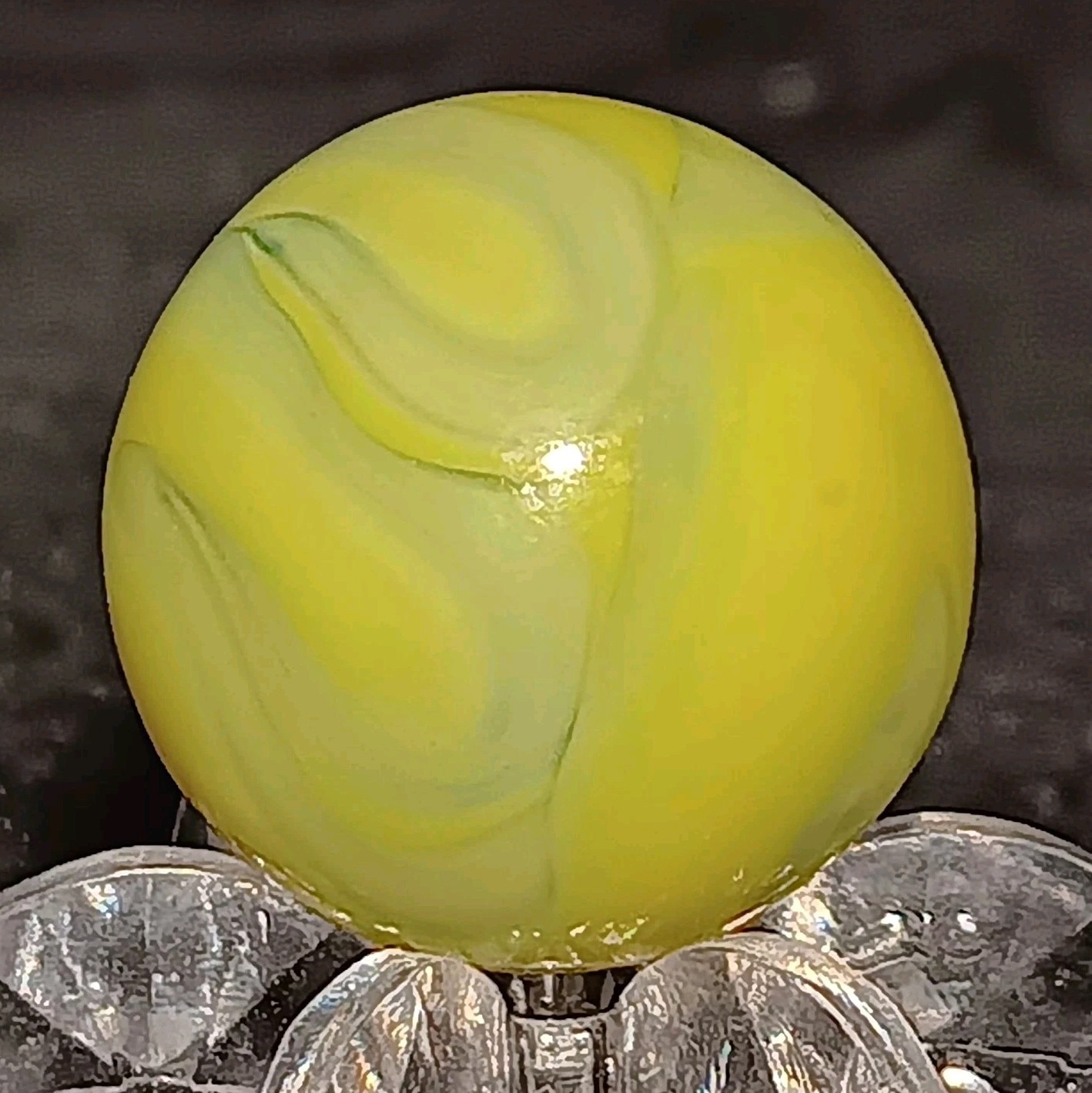 Vintage Champion Agate Swirl Marble. 5/8″ Wet Mint. Uv Active. Htf Example