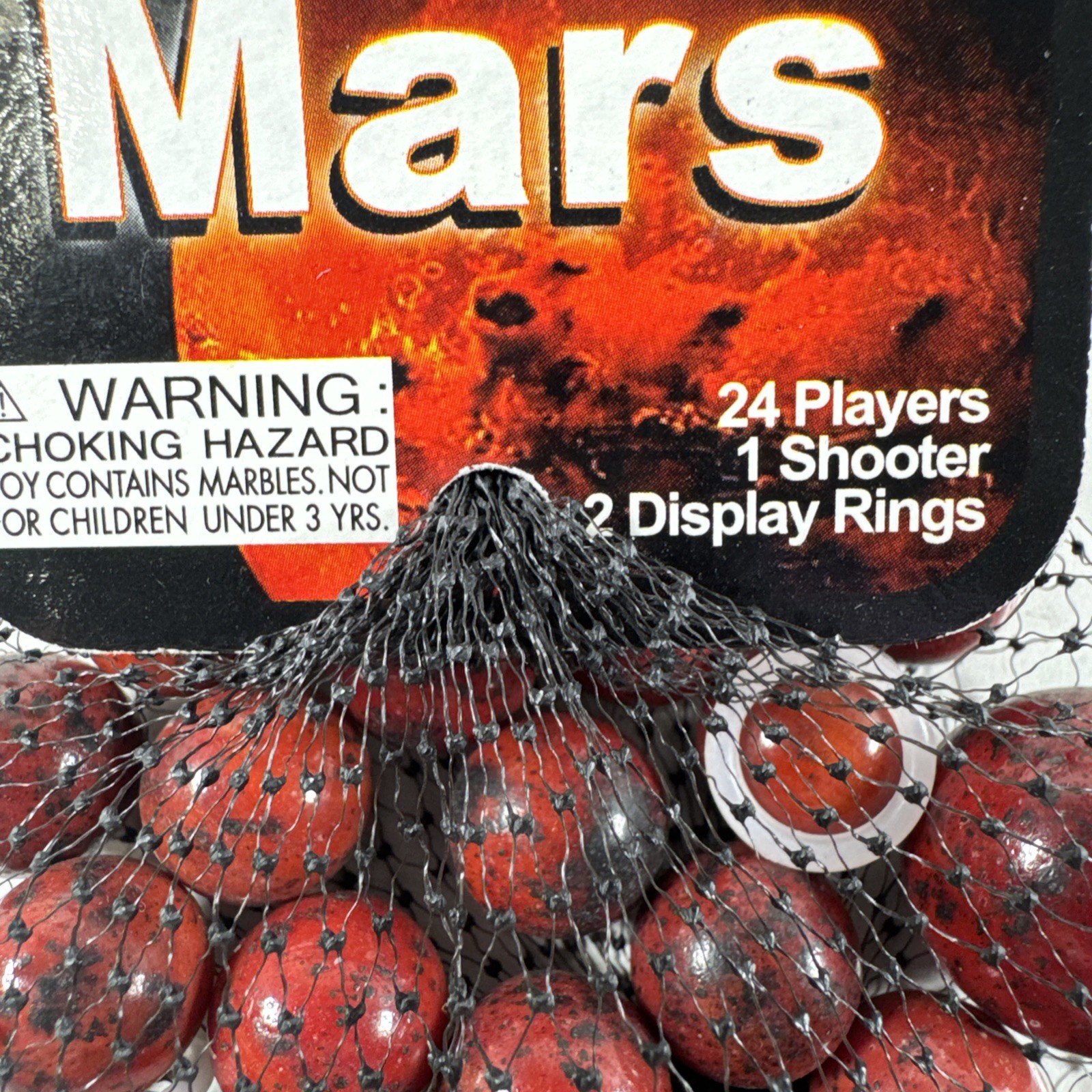 NEW IN NETTING BAG Glass Mega Marble Net MARS Retired Set