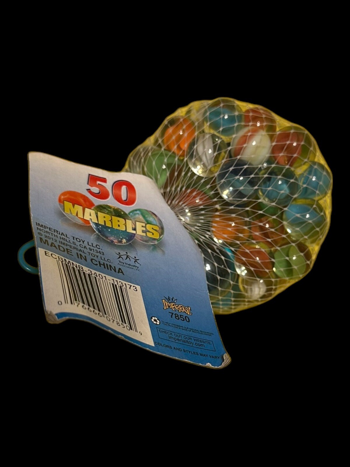 Toy Marbles 50 Pack by IMPERIAL TOY #15486 (Includes 1 Super Shooter) NEW