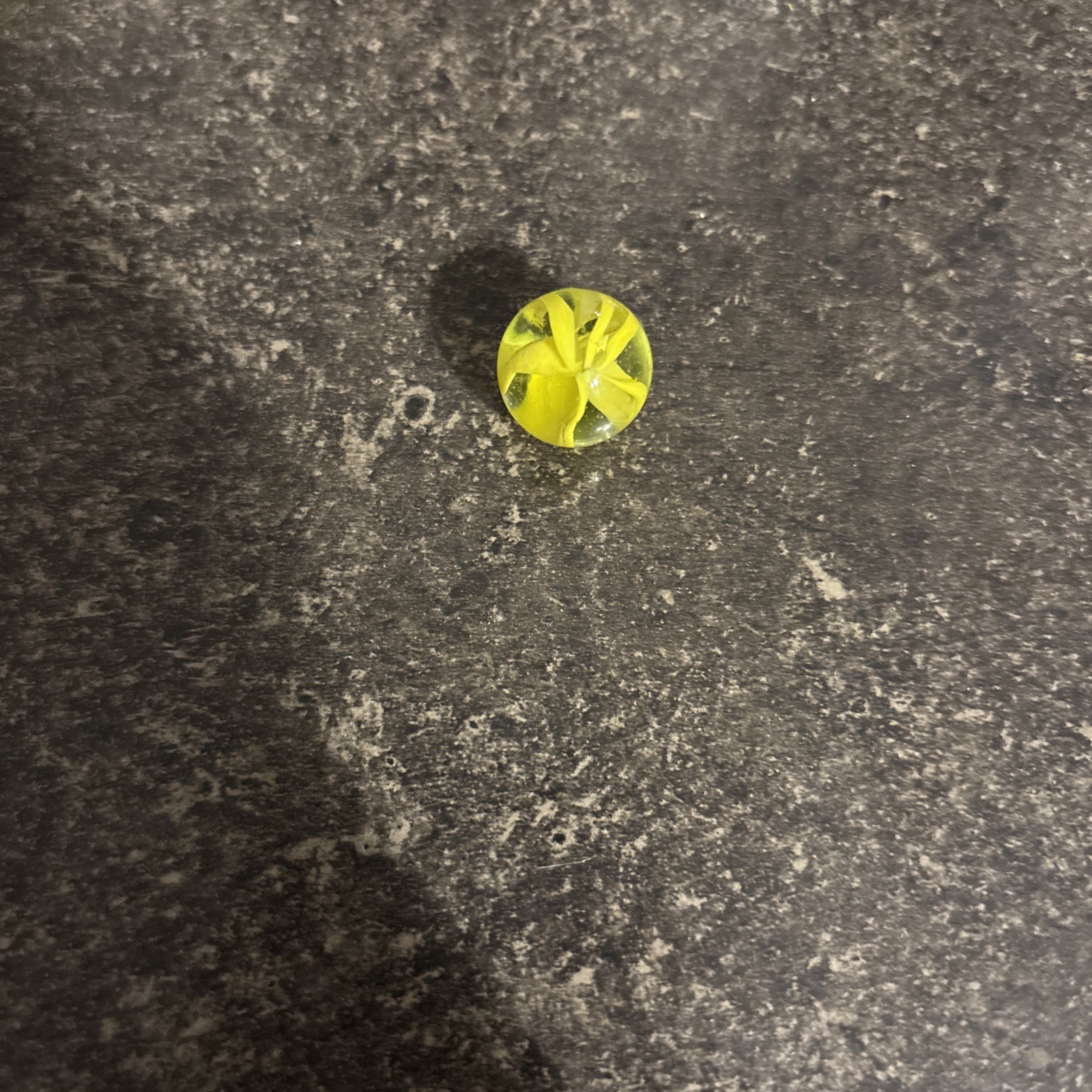 Vitro Yellow Six Vane Color Cat’s Eye Marble