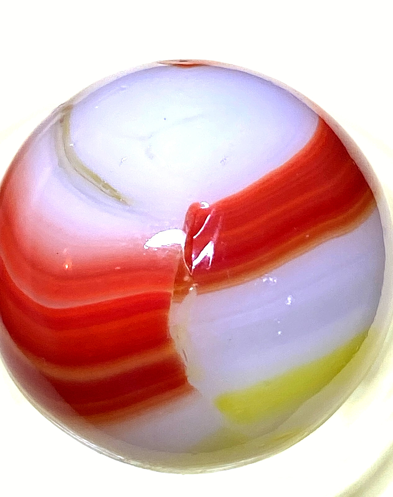 SUPER RARE XHTF “RAINBOW RED” MARBLE KING URANIUM GLOW UV SHOOTER SIZE .83″ M639