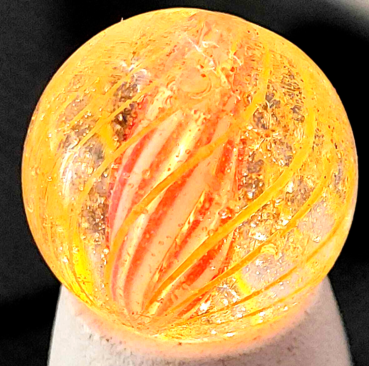 OLD SAME CANE 0.74″& 0.525″SOLID CORE PEPPERMINT WITH YELLOW CAGE &YELLOW BASE
