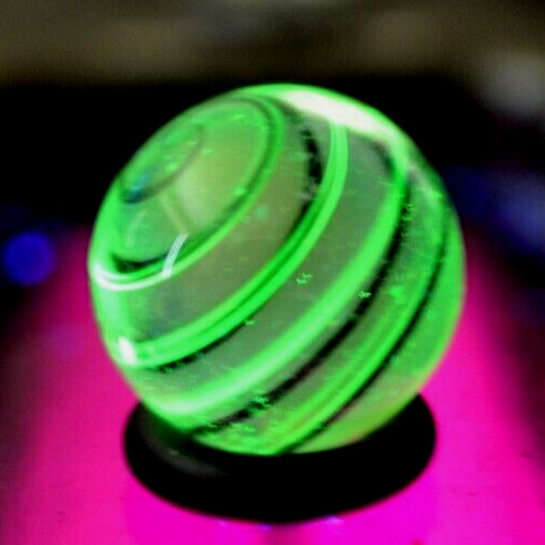 BRYAN TRILLAS GLASS MARBLE/.798″-OPAL MOTHER OF PEARL BLACKLIGHT-WORLDWIDE FAST