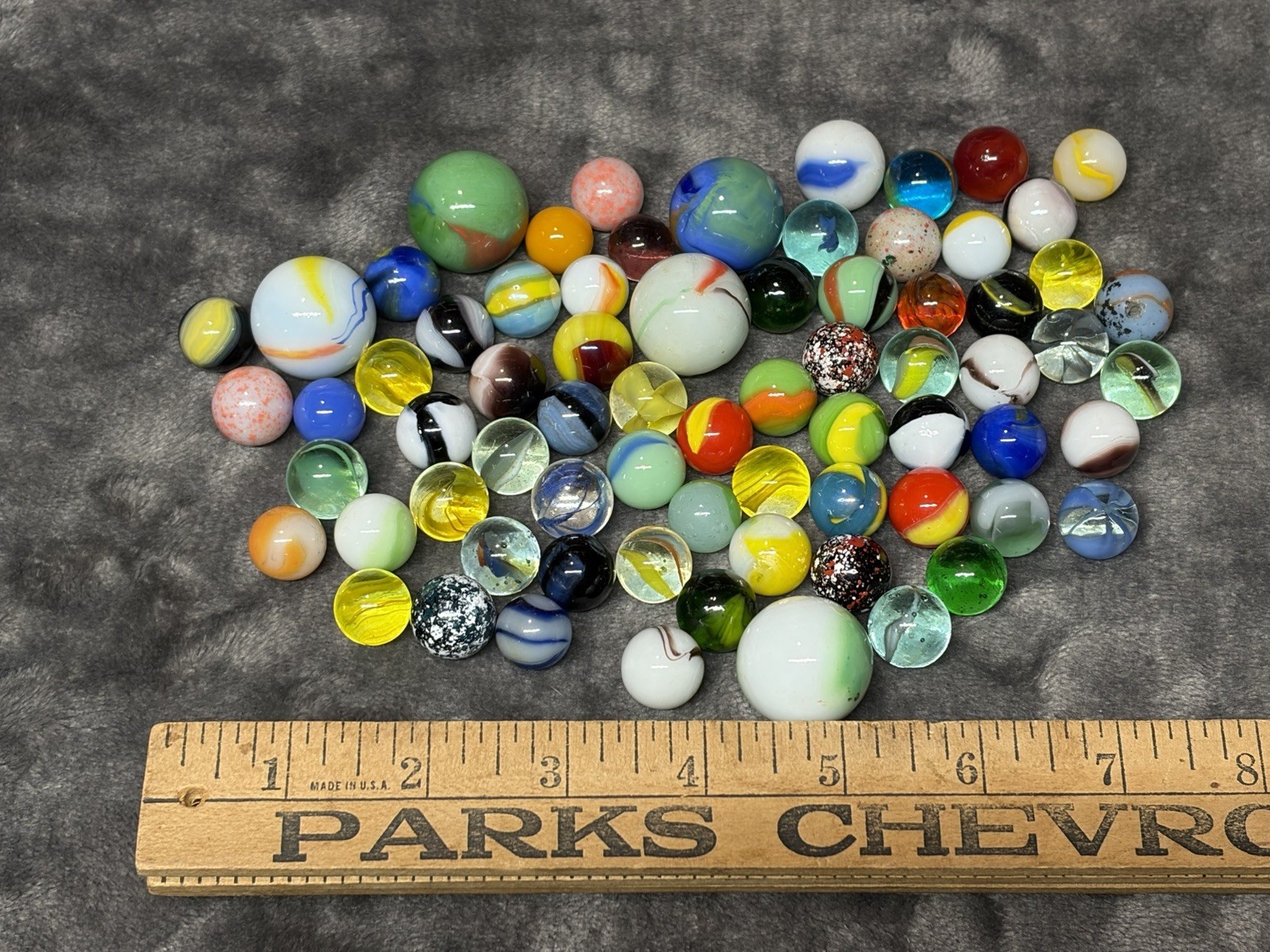 70 Vintage Marbles Akro Patches Swirls Cats Eye Speckled Standard Shooters More