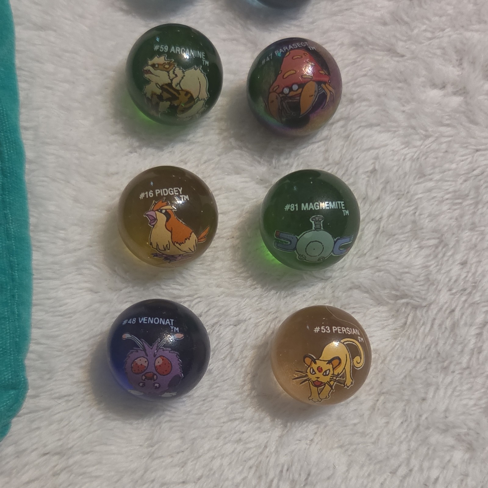 Nintendo Pokémon #151 Mew Marble Bag & 10 Printed Glass Marbles