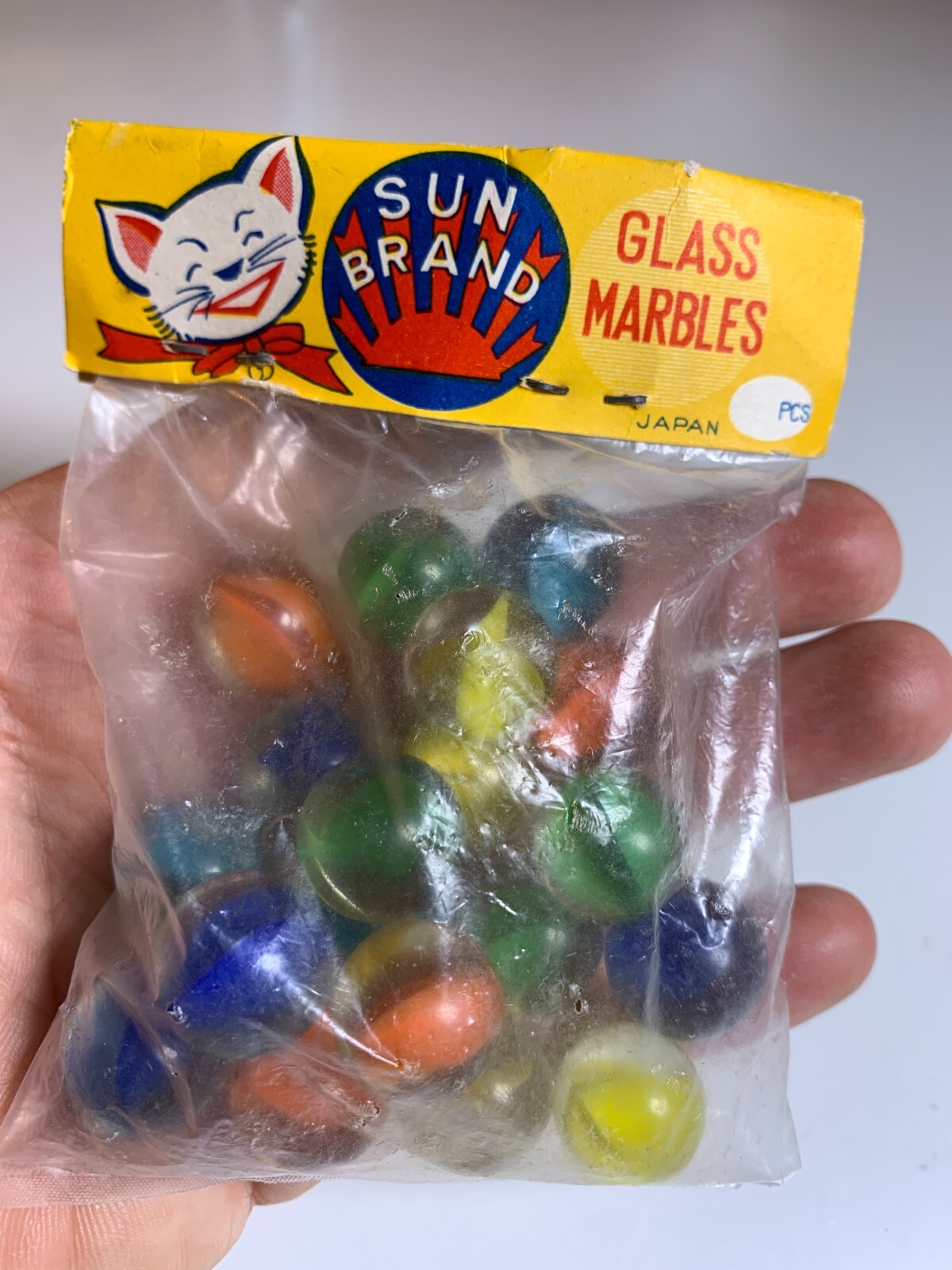 NOS New Old Stock Vintage SUN BRAND Japan Japanese Glass Marbles Mid Century MCM