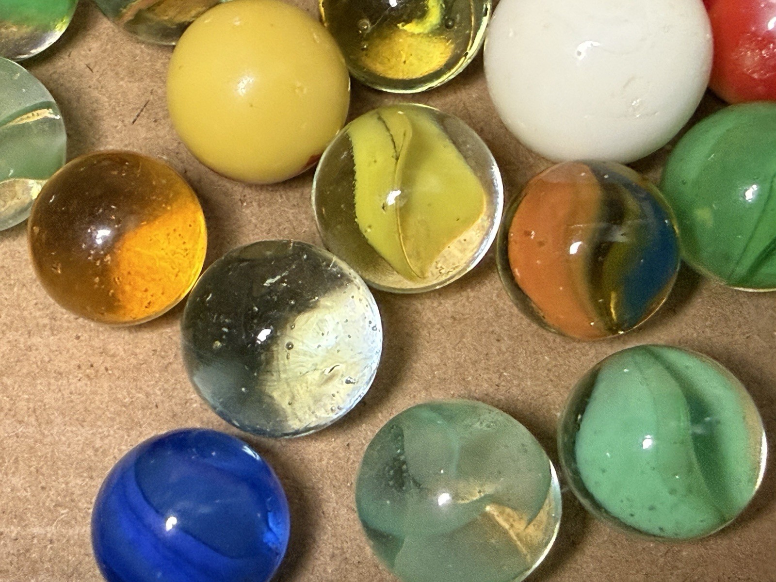 Vintage Marbles Lot of Glass Marbles Sizes Various Makers
