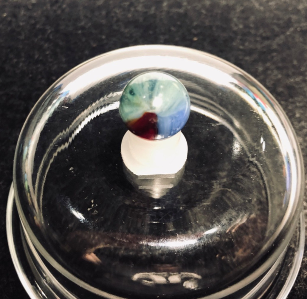 Vintage Akro Agate Sparkler Mint 21/32″ Very Nice HTF UV Reactive
