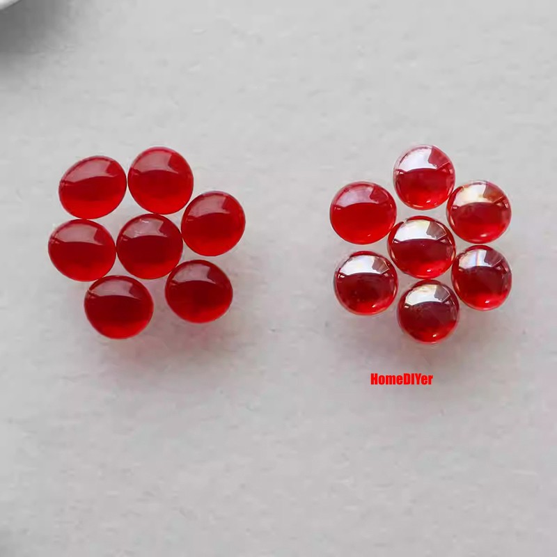 13mm-19mm Flat Red Glass Marbles Ball/Children’s Toys Games DIY Balls/Party Bags