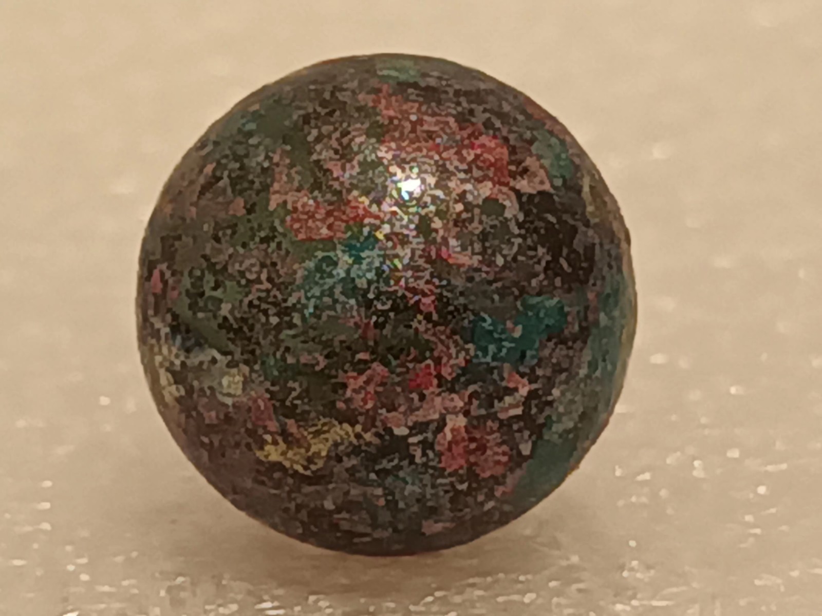 Unique and Beautiful Saturn Design Collectible Handmade Hand Painted Art Marble