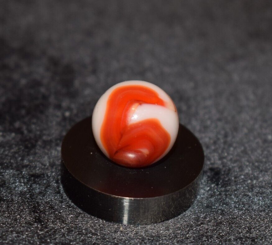 Vintage Milk Glass Alley/Ravenswood OXBLOOD Toy Marble Size .593″=19/32″ MINT