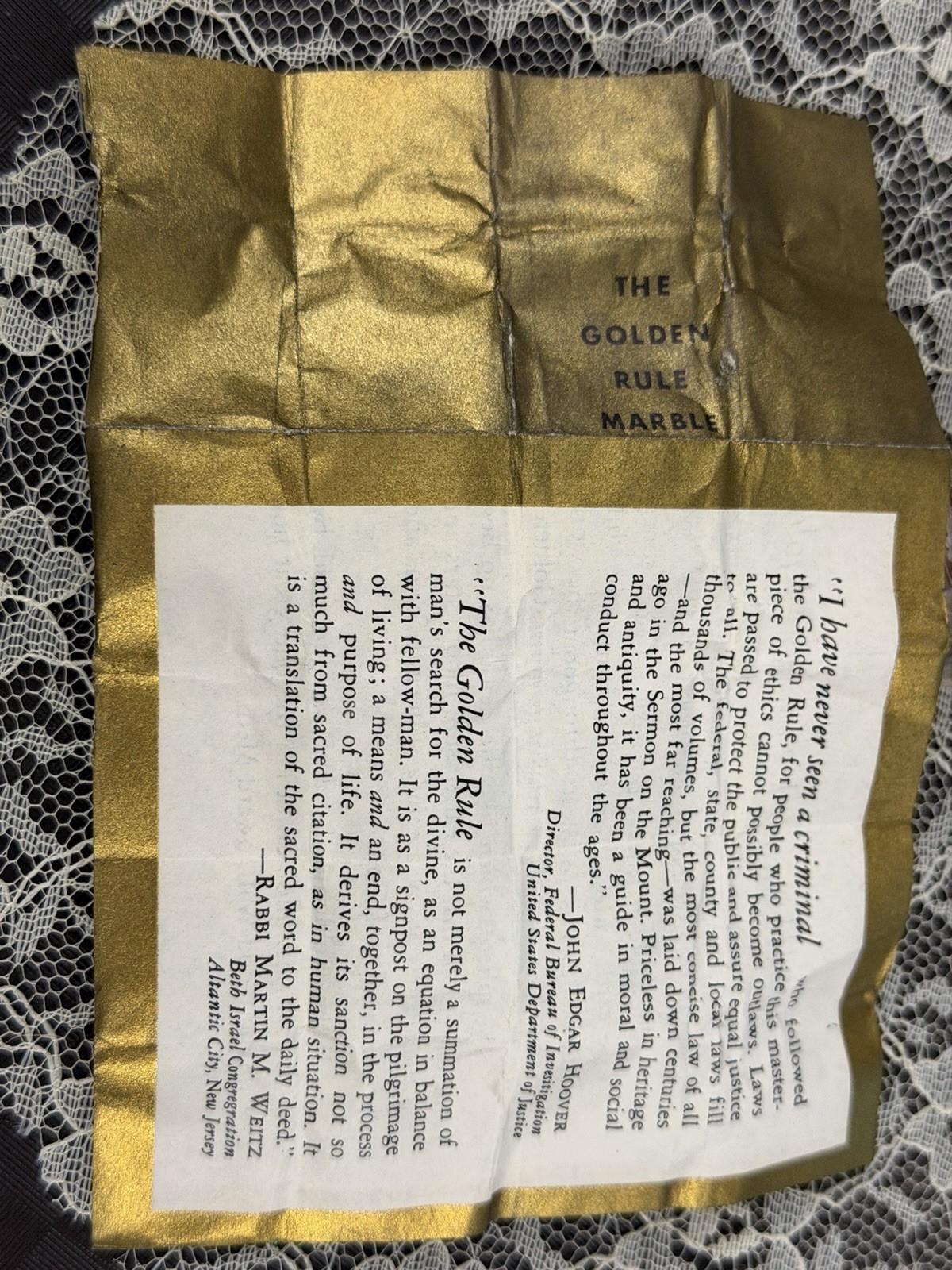 Vintage 1960’s Golden Rule Ruby Red Marble In Original Plastic Case With Paper