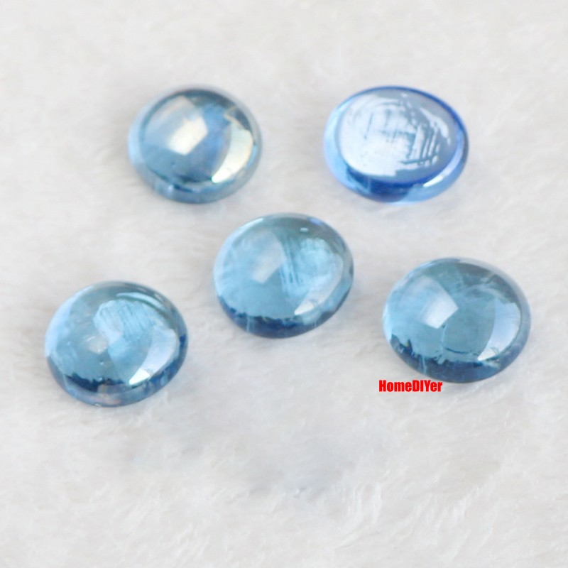 Colourful Flat Glass Marbles Beads Balls Vase Fillers Fish Tanks DIY Decoration