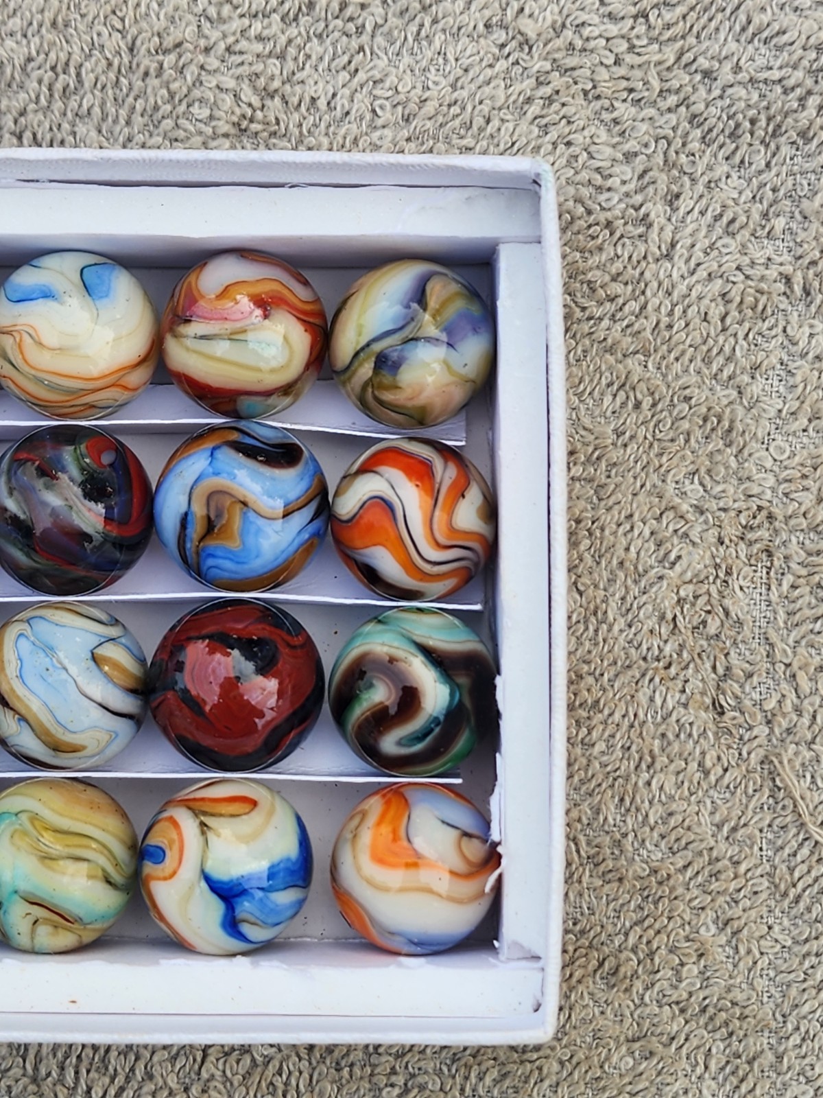 4-21-2010 JABO CELEBRATION RUN MARBLES 3/4″ . BOX SET OF 16 $60.00 .
