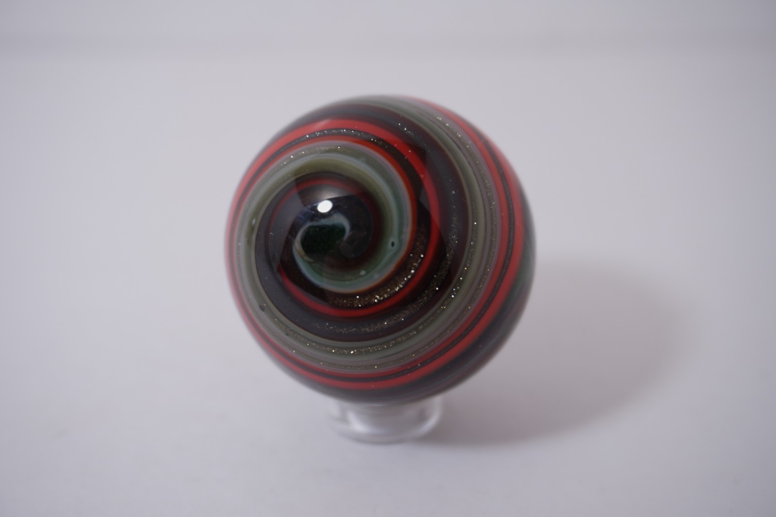 A New Amazing Handmade Reverse Corkscrew Art Glass Marble – 40 MM = 1-5/8″ Dia