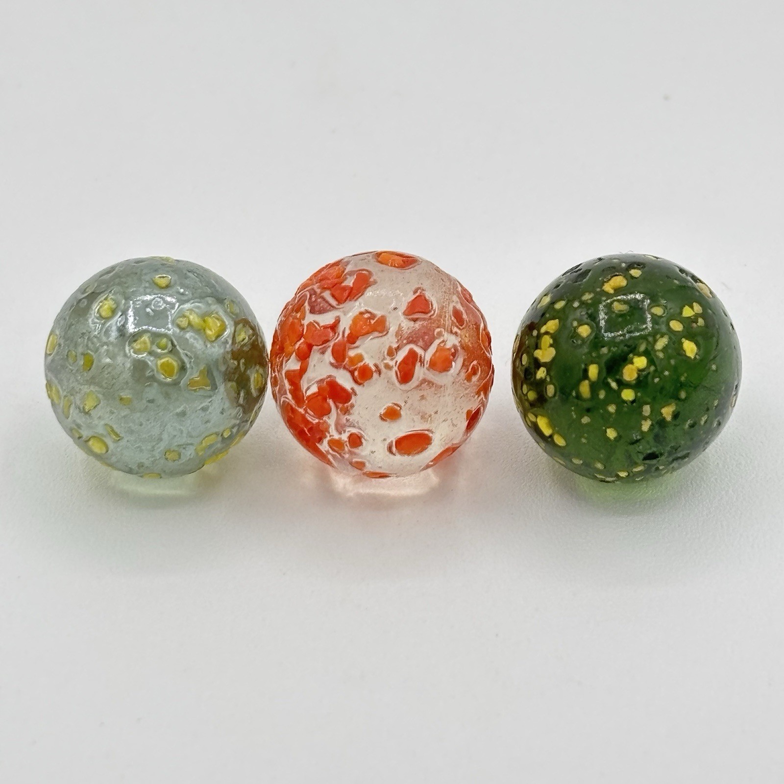 Vintage Vacor Stardust Asteroid Style Glass Players Marbles – Lot of 3