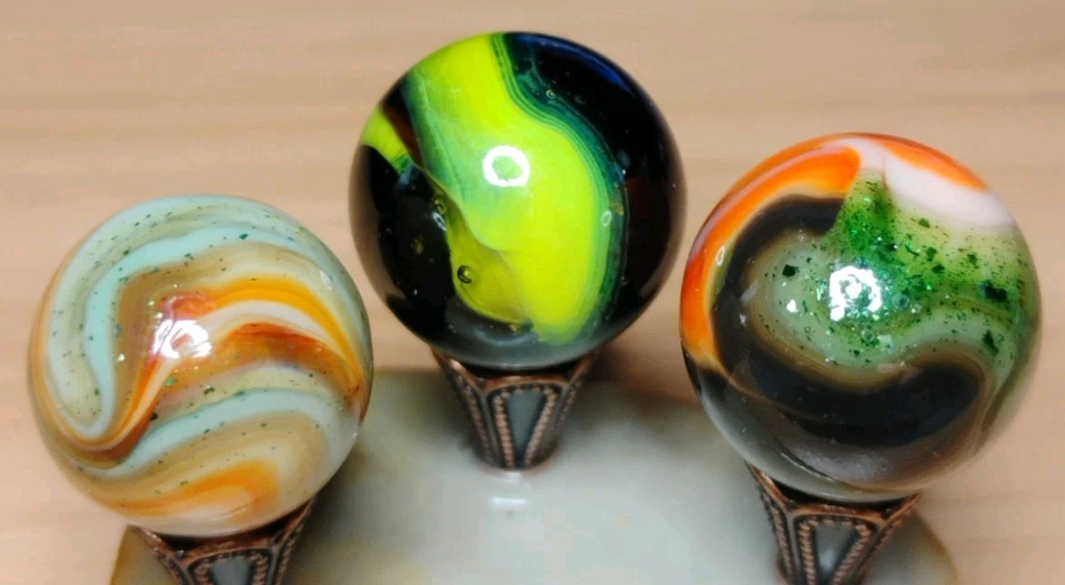 .74″-.68″ JABO/D.A.S. MARBLES LOT 🔥 AV. -SWIRL TOYS MINT-/NM