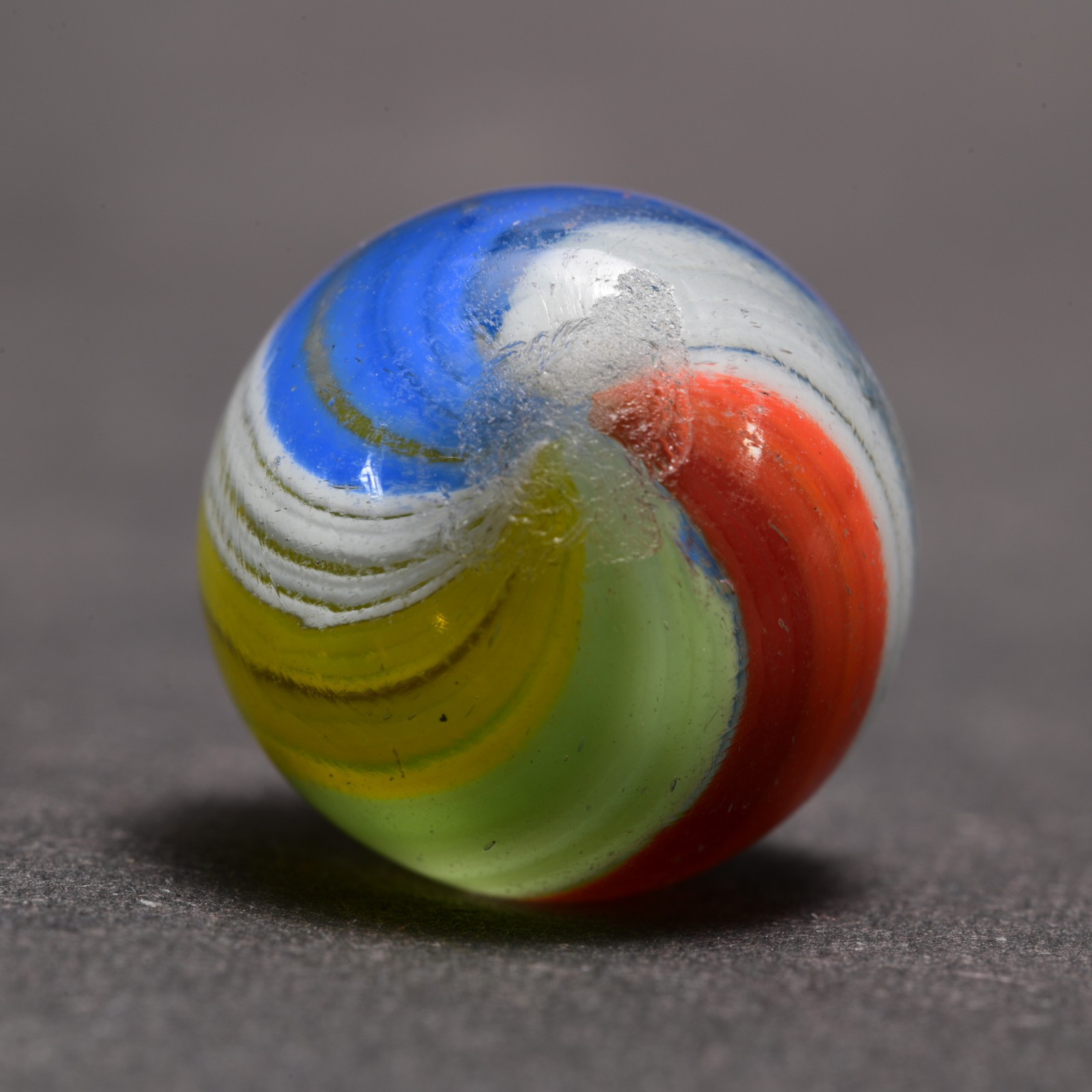 Joseph’s Coat German Handmade Antique Marble Rare Beachball Panels 17.7mm 11/16″