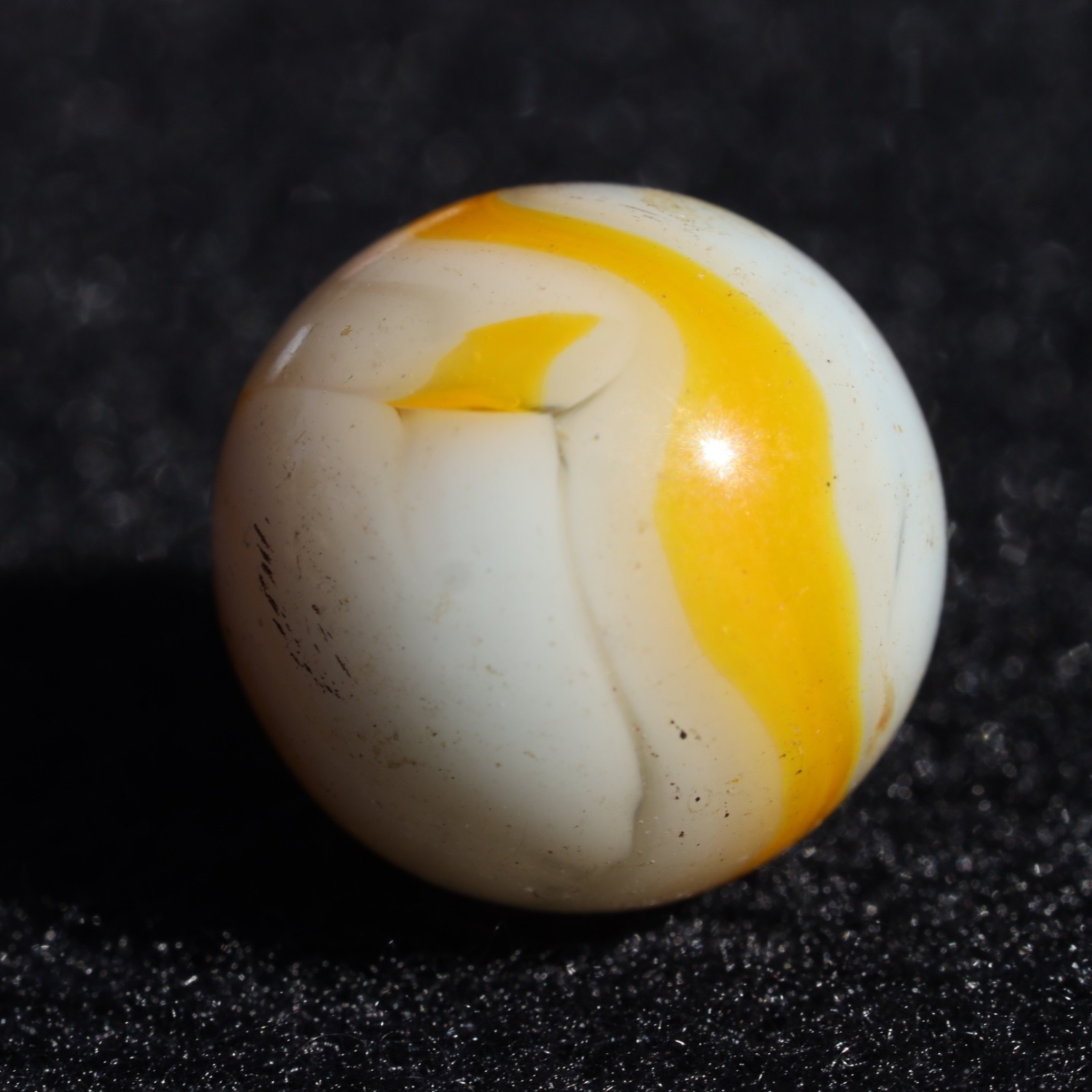 ALLEY Yellow WV West Virginia Swirl Marble 5/8″ NM Combined Shipping