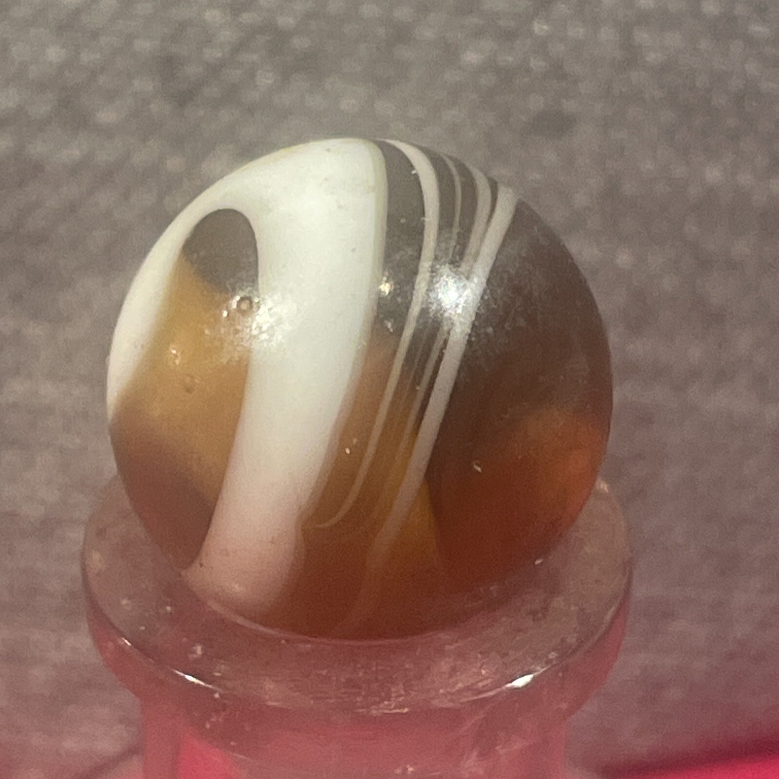 Vintage MF Christensen & Son MFC or CAC Slag Marble, 17.6 MM 0.68 in, VG