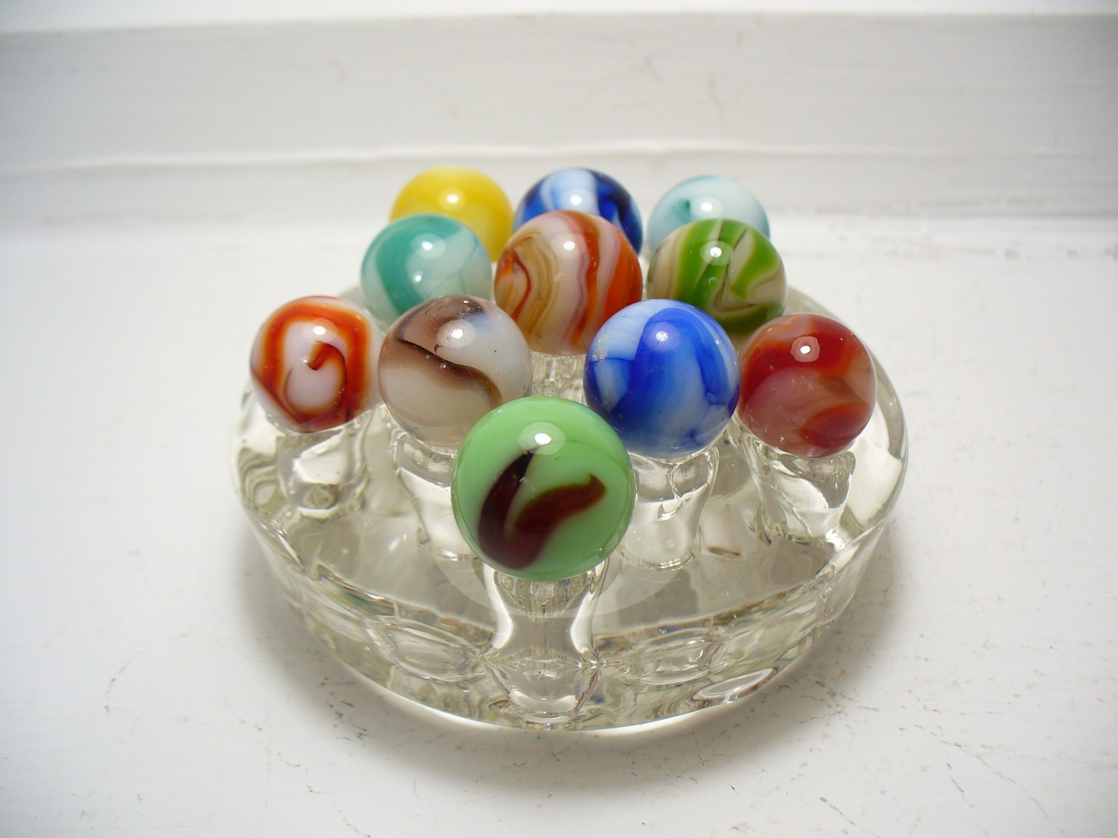 #1105 Marbles 11 pcs. Vintage West Virginia Swirls Alley, Champion