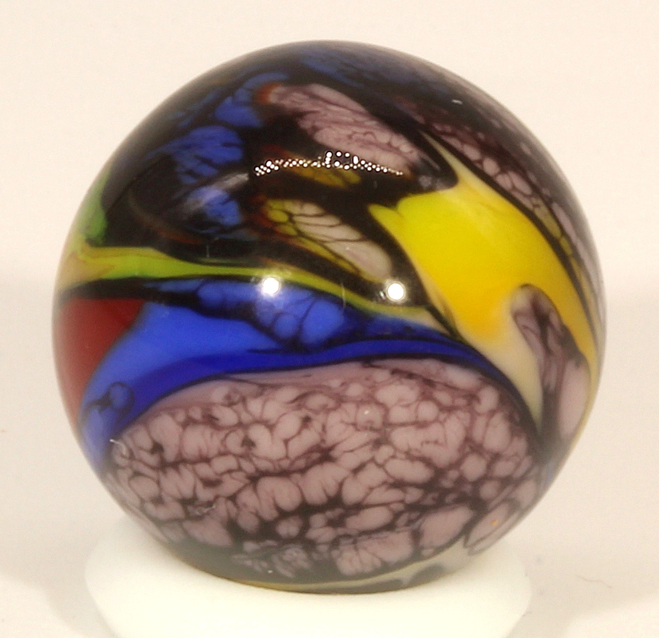 Steve Willis 2014 Handmade Lampwork Art Glass Marble 19/32″