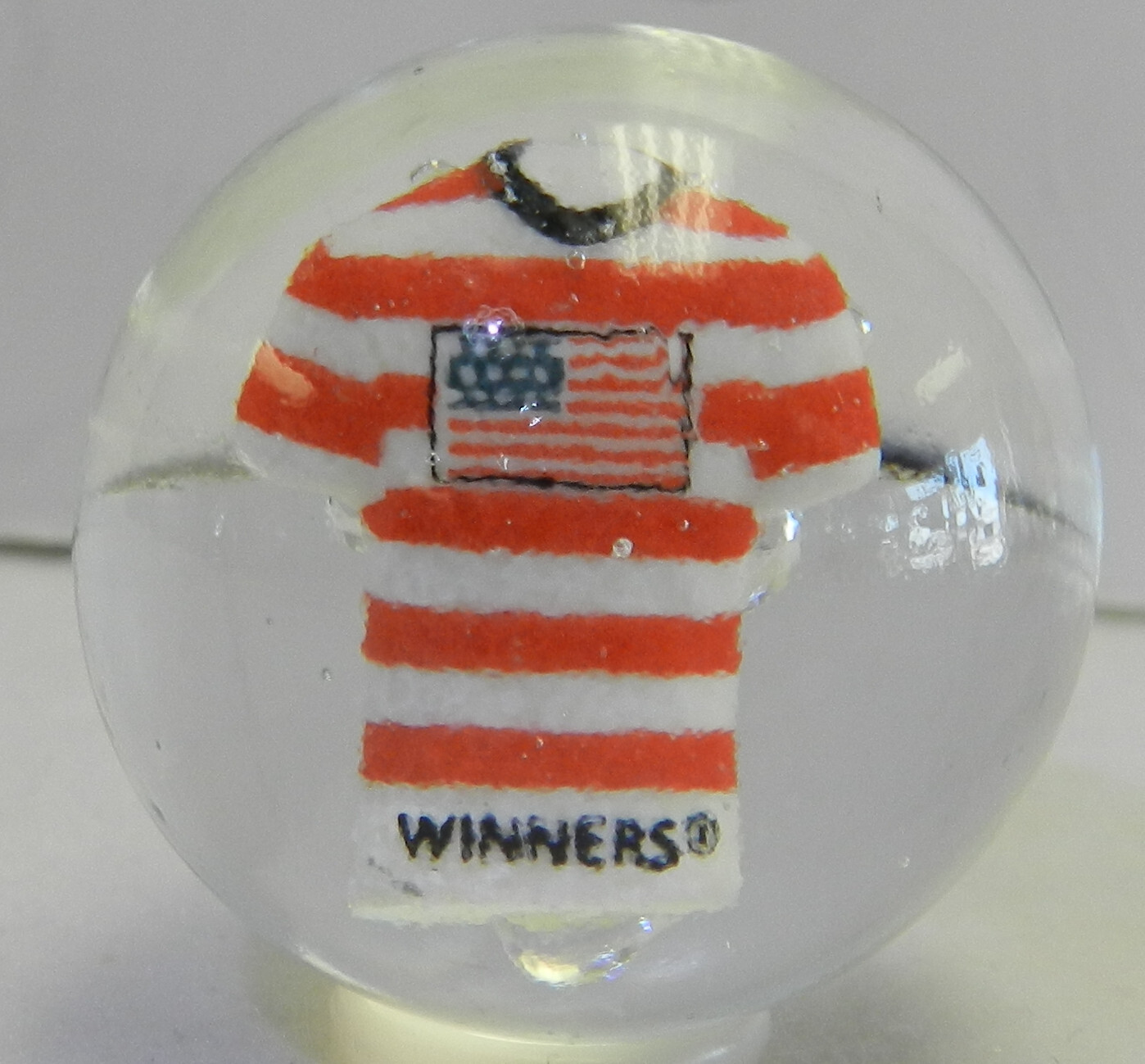 #17750m USA Soccer or Football Contemporary Jersey Sulphide Marble 1.34 Inches