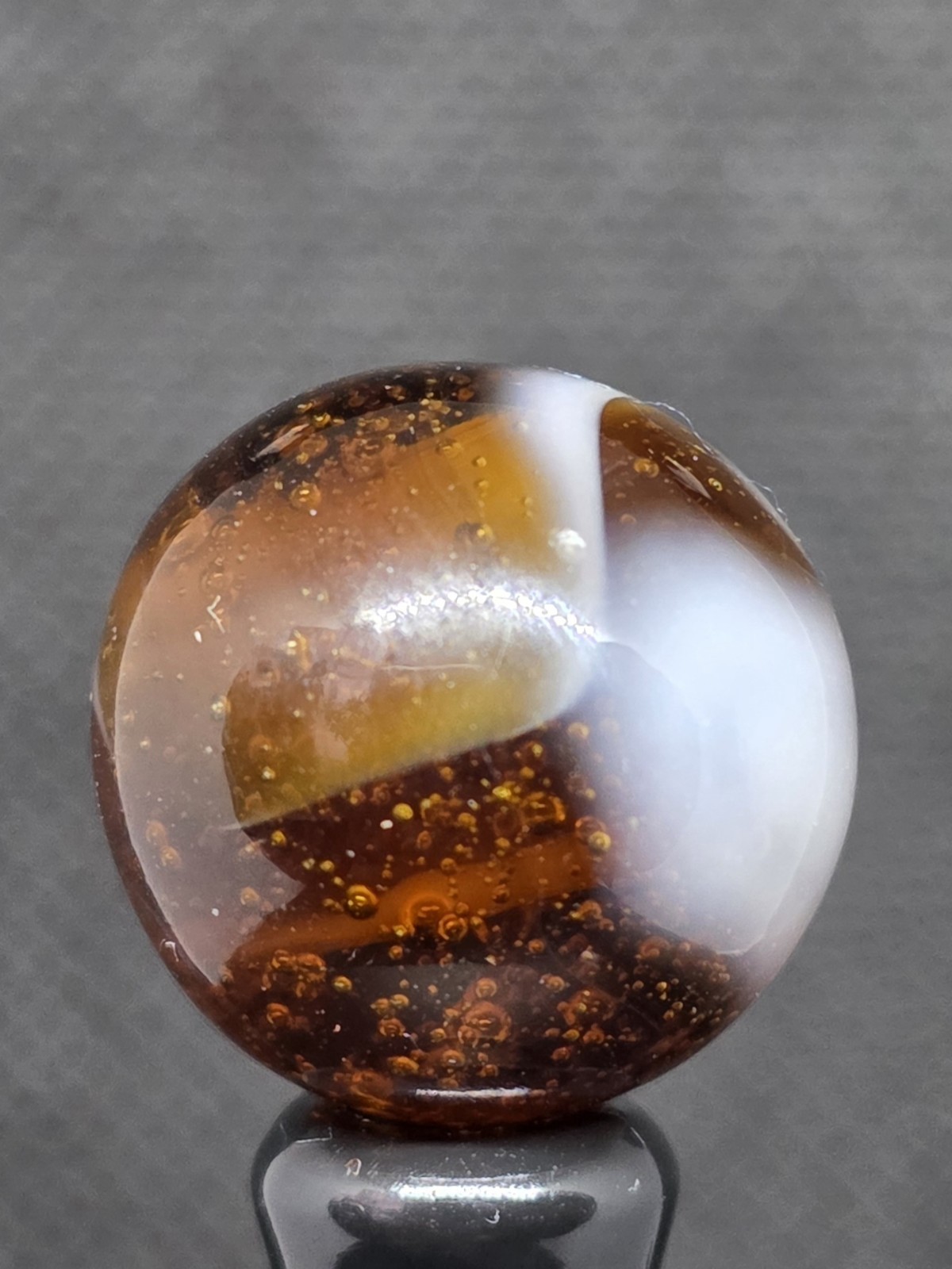 HTF VINTAGE CAIRO NOVELTY ROOT BEER FLOAT MARBLE 0.61″ MINT–