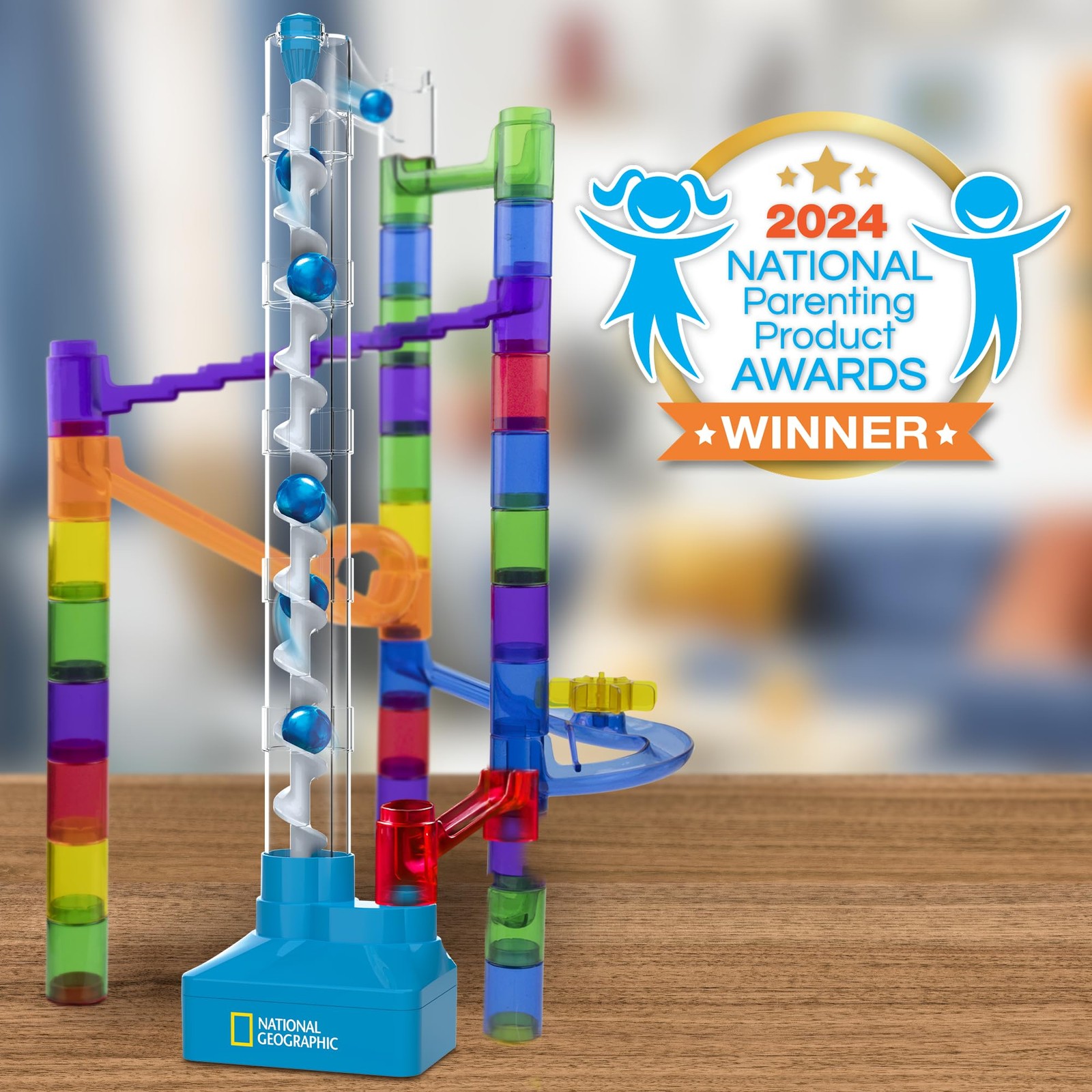 National Geographic Marble Run with 9.21 x 2.2 x 6.18 inches, Multicolor
