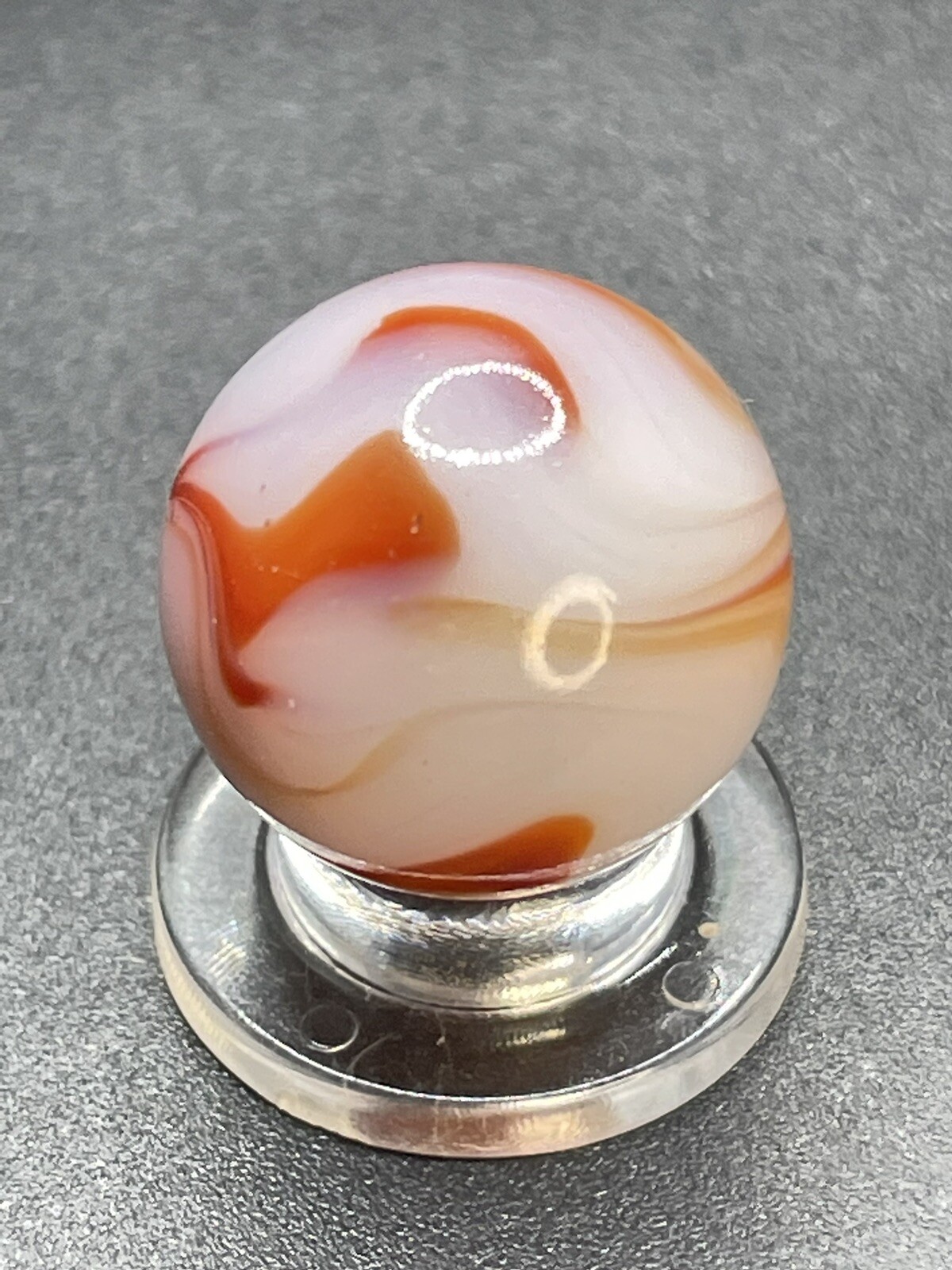 Alley Shooter Flame Swirl Marble Vintage Marbles 0.669”