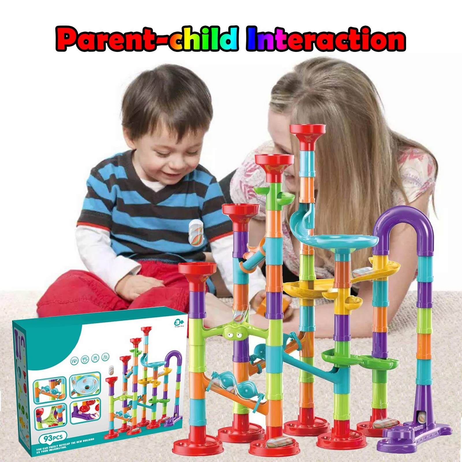 ailixinda 93 PCS Marble Toy 2 inches x 3 x 0.5 inches, Multicolor