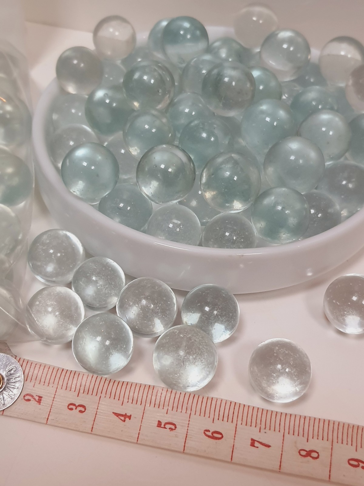 13-14mm Vintage Round Clear Marbles 1/2″ (50 PCs) Decorative Marbles,