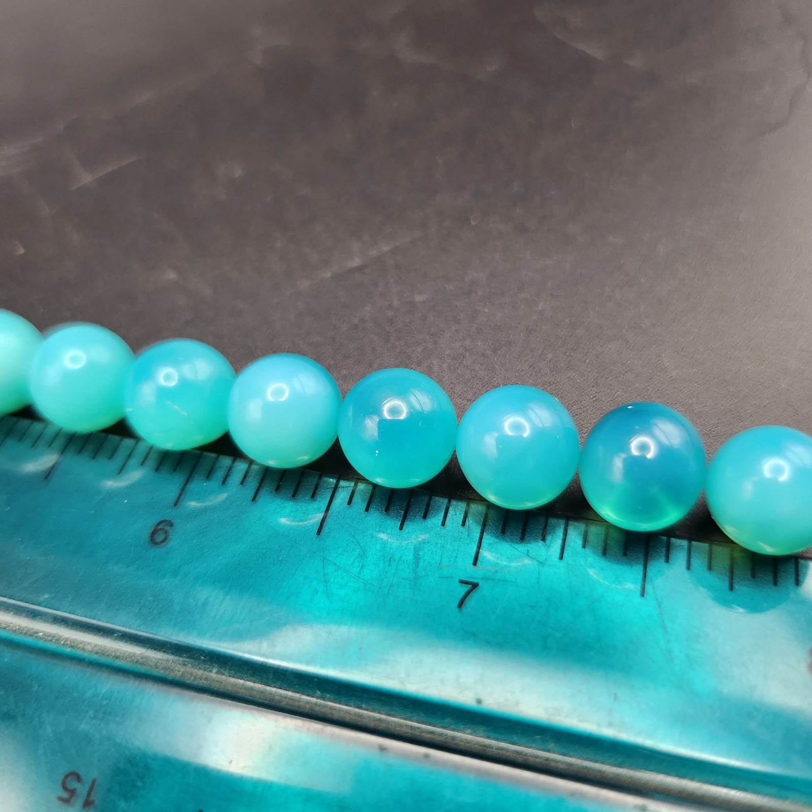 Lot Of 10 Aqua Blue Vaseline Glass Uranium Glass Marbles Uv Glow