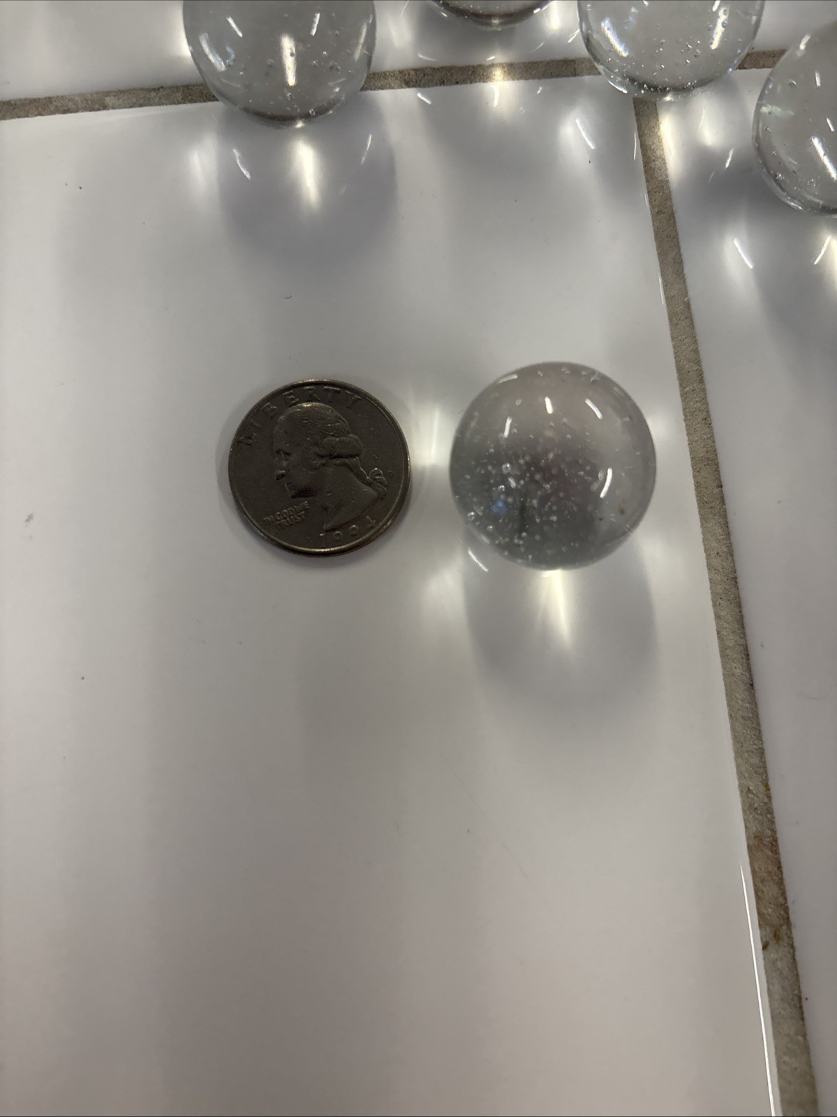 Vintage Clearie Clear Transparent Akro Vitro Agate Kokomo Marbles