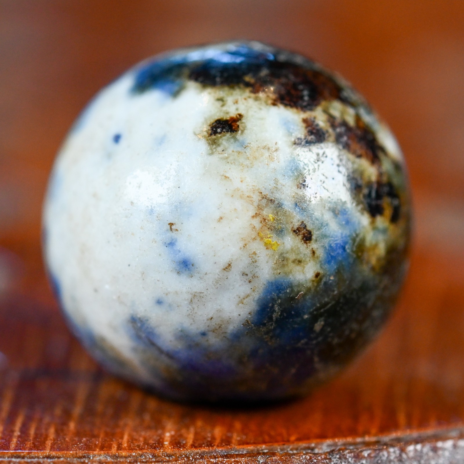 Colorful Fancy Bennington Marble, Handmade 0.76 inch, Mint, Germany, S1652