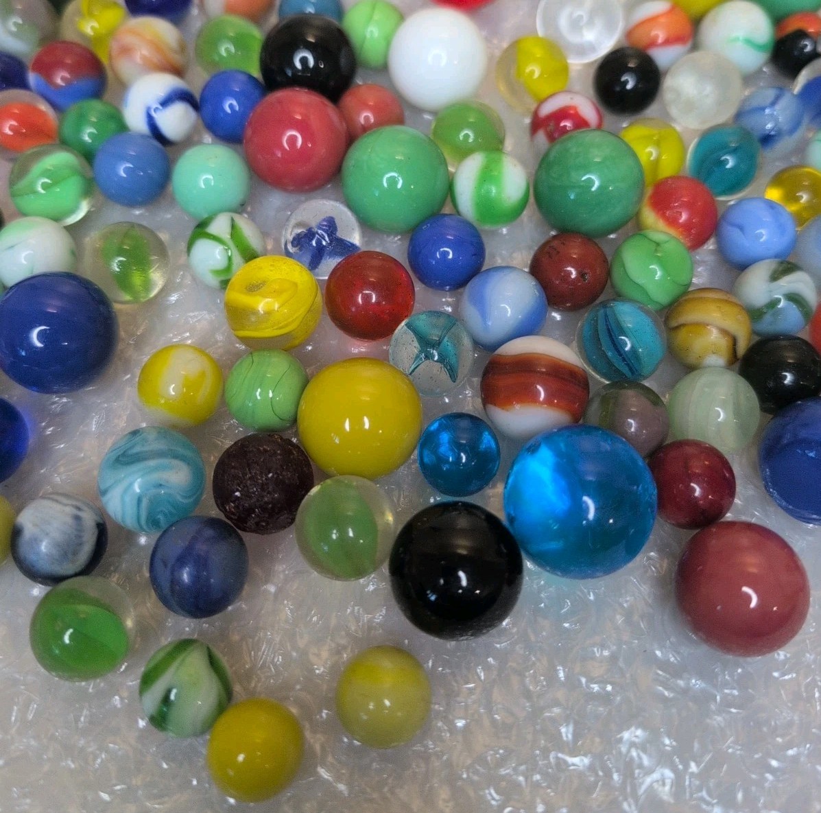 Vintage Antique Marble Lot Of 140+ Pre 1970’s Peltier Akro Agate +
