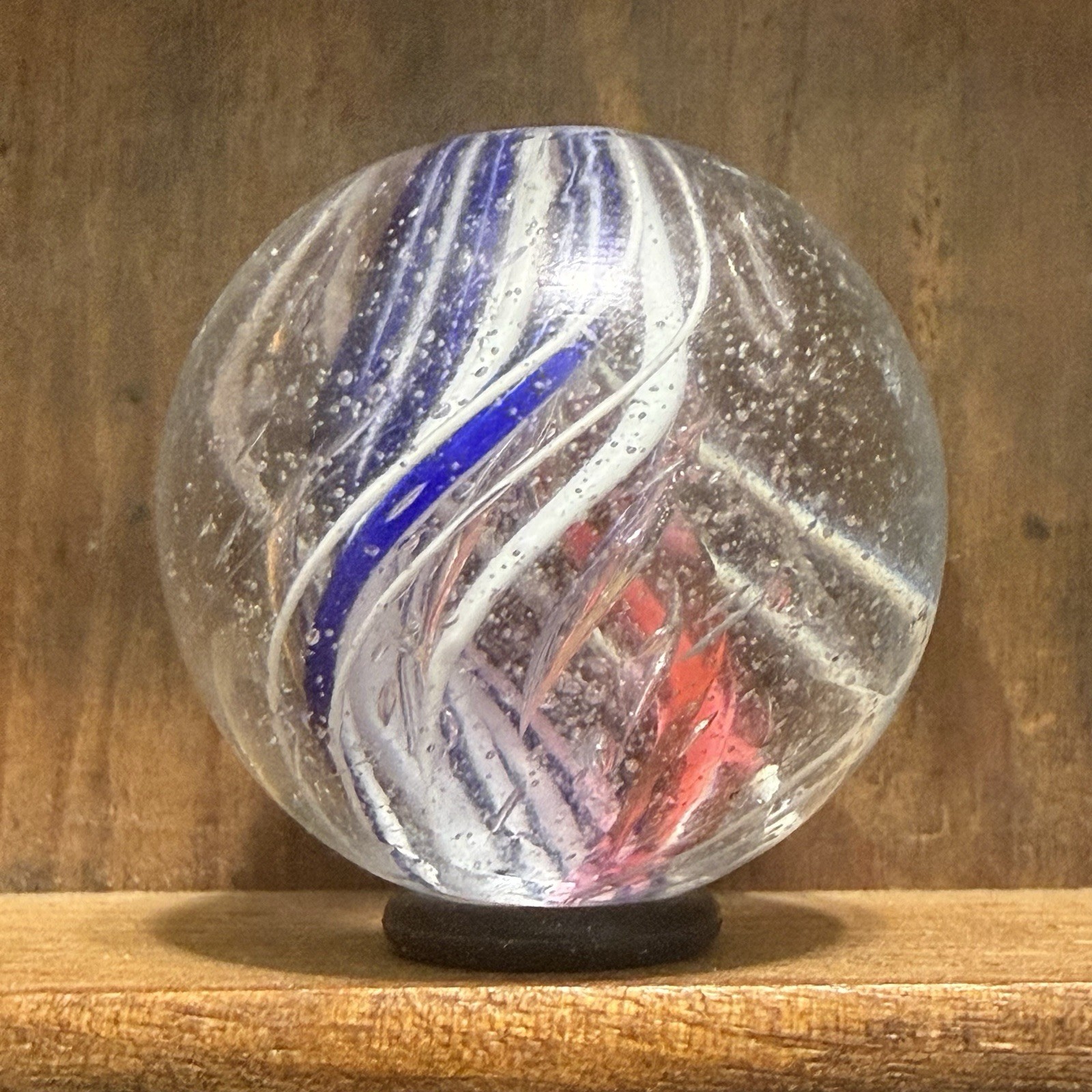 Antique Handmade Divided Core Marble 1-3/32” Near Mint(-) | 318