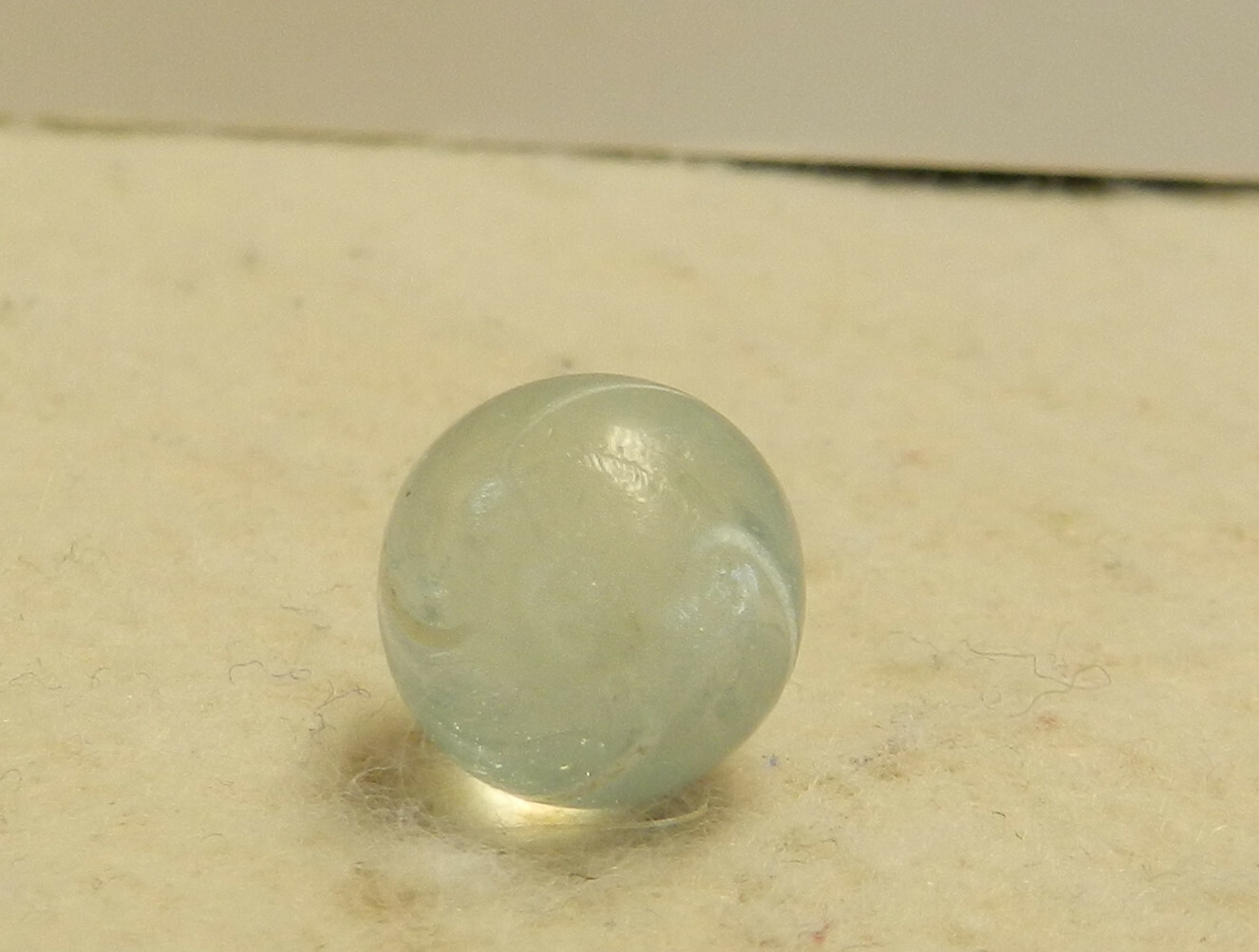 #13595m Tiny Peewee .46 Inches Vintage German Handmade Marble Near Mint