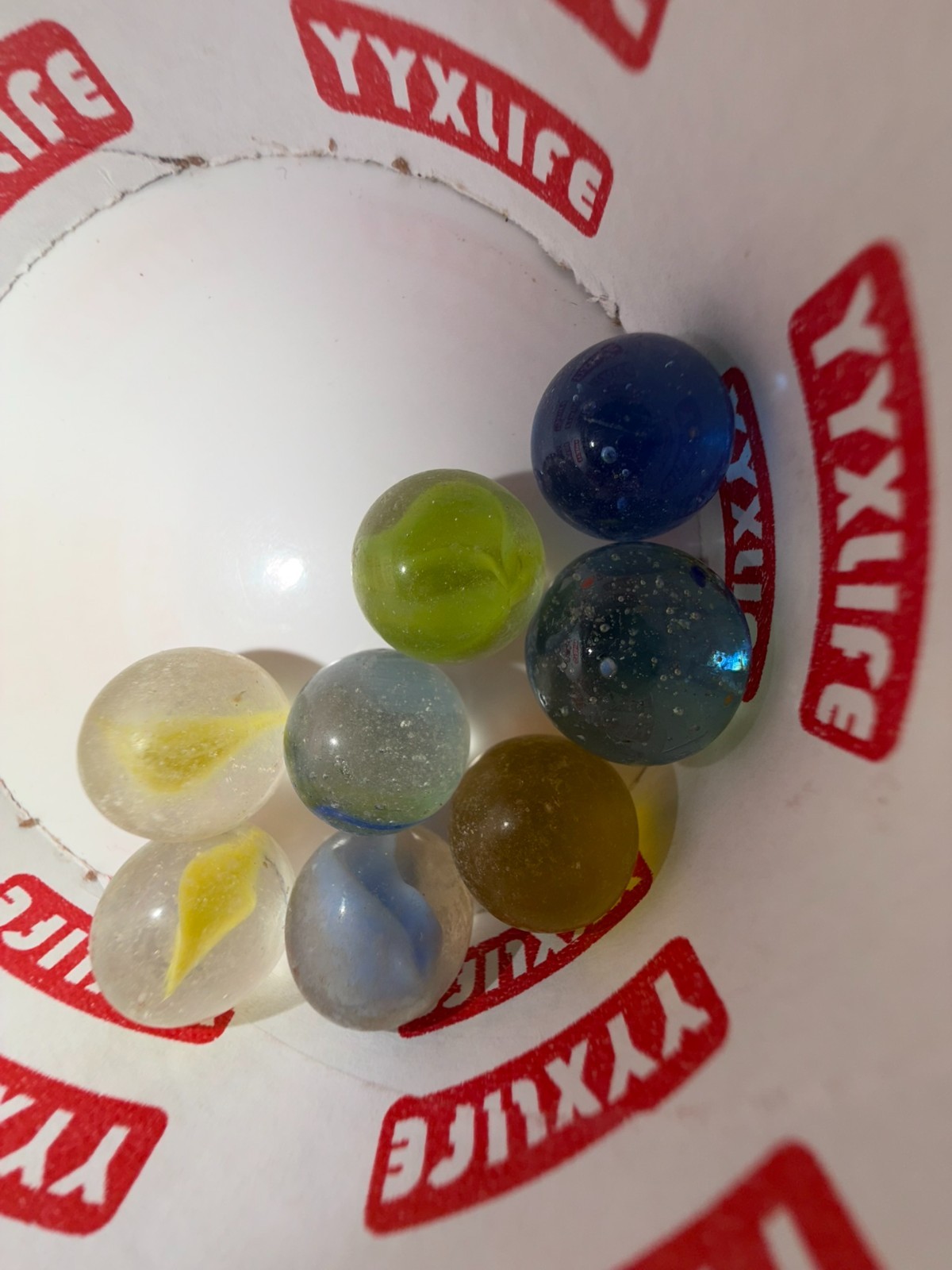 Vintage Mixed Lot of Toy Marbles – Mixed Style Assortment
