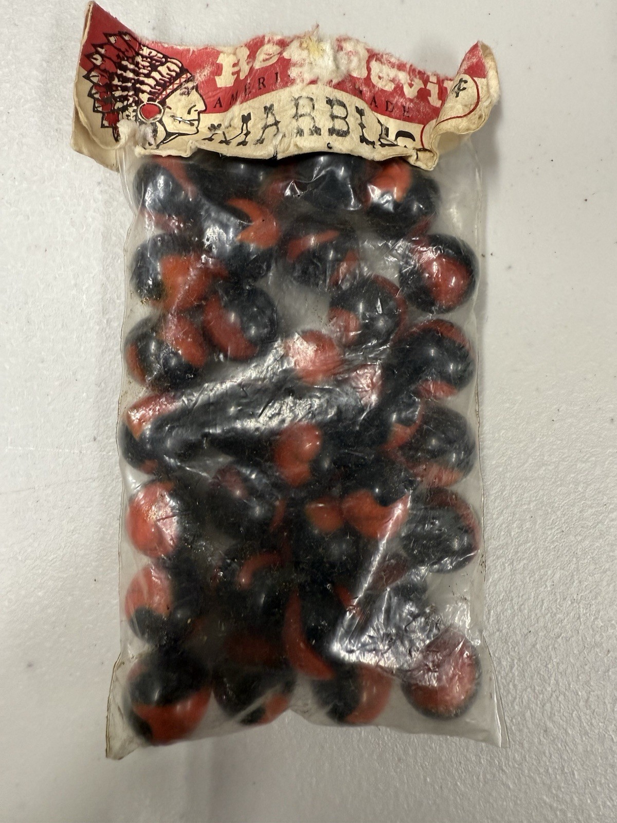 Vintage American Made Red Devils Marbles Sealed in Original Bag