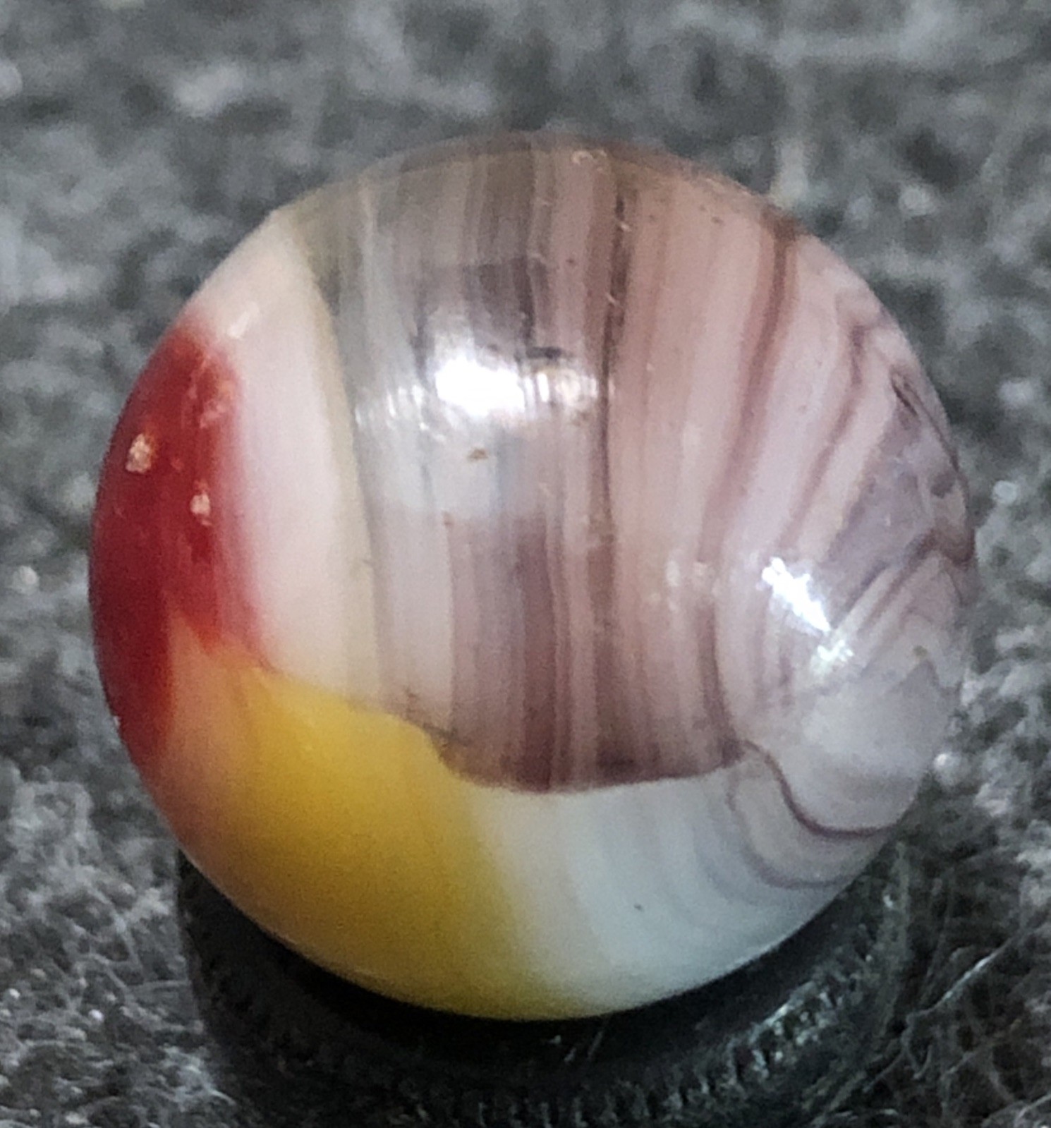 .62” Vitro Agate Marble, Tri Lite, Lavender vintage NM