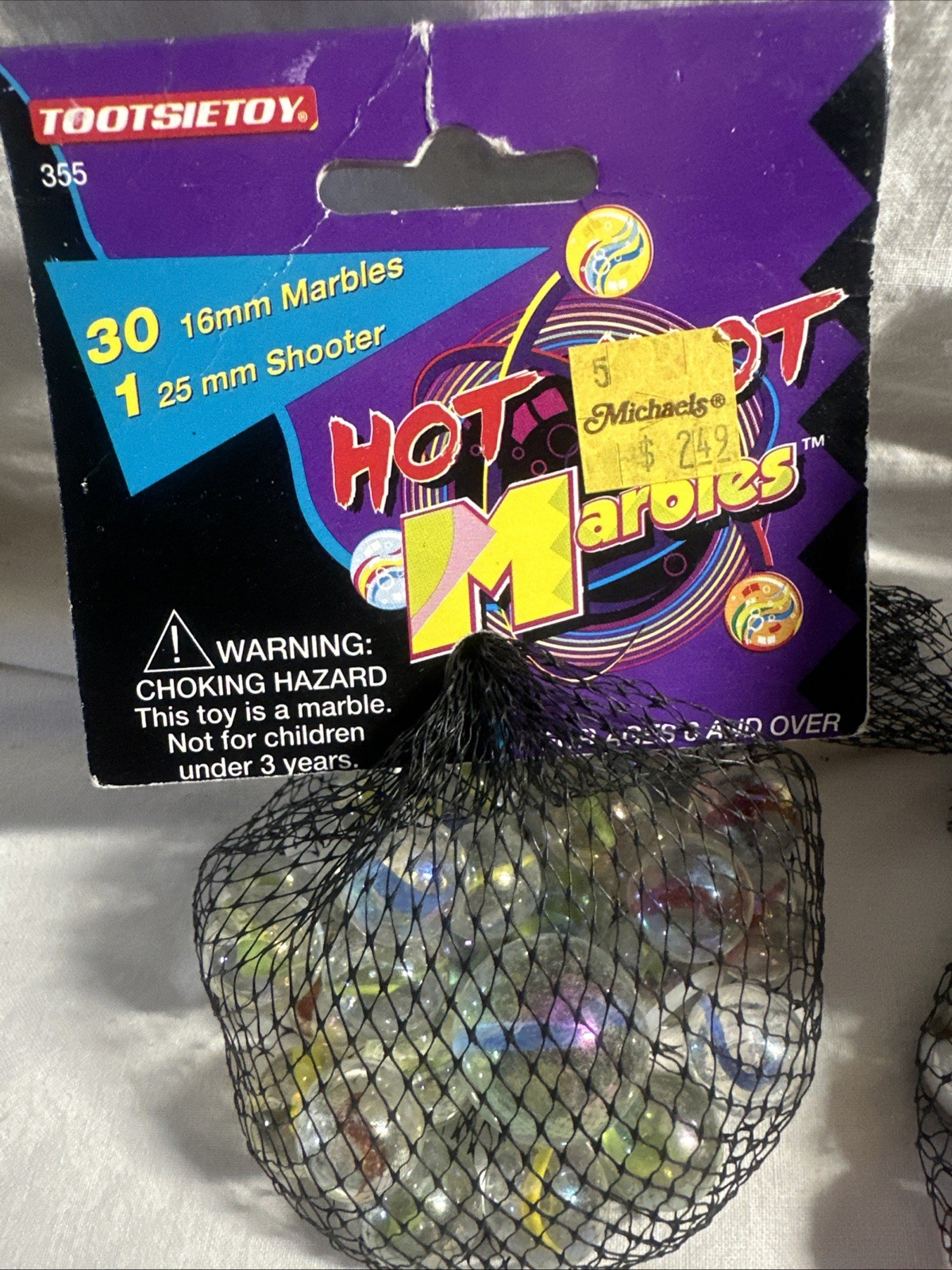 Tootsie Toy Hot Shot LOT OF 2 Vintage Shooter Marbles 6 25mm Shooters & 30 16mm