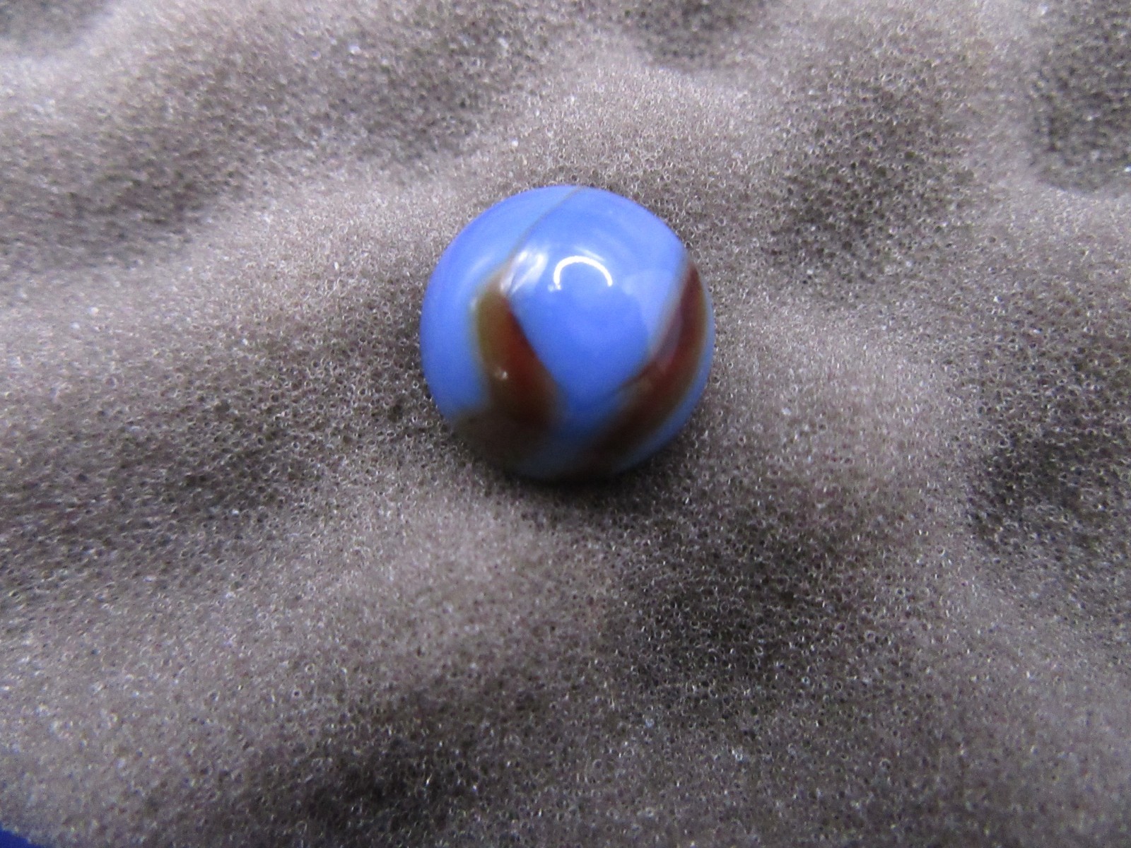 ANTIQUE CHRISTENSEN SWIRL MARBLE 5/8″ Oxblood-Blue