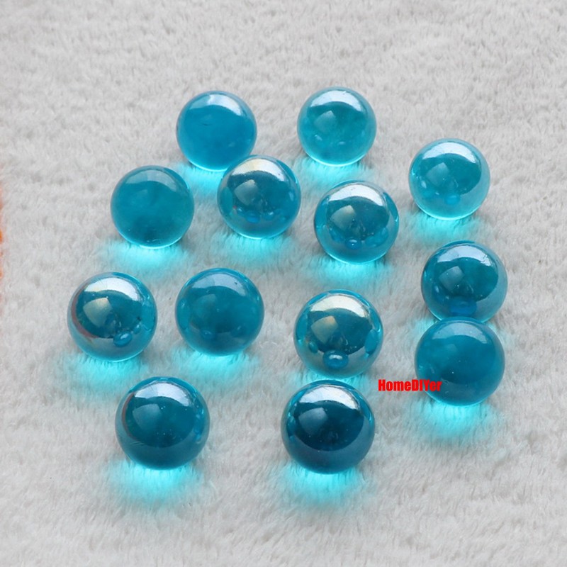 14mm-25mm Lake Blue Glass Marbles Traditional Toys Games Craft Decorative Balls