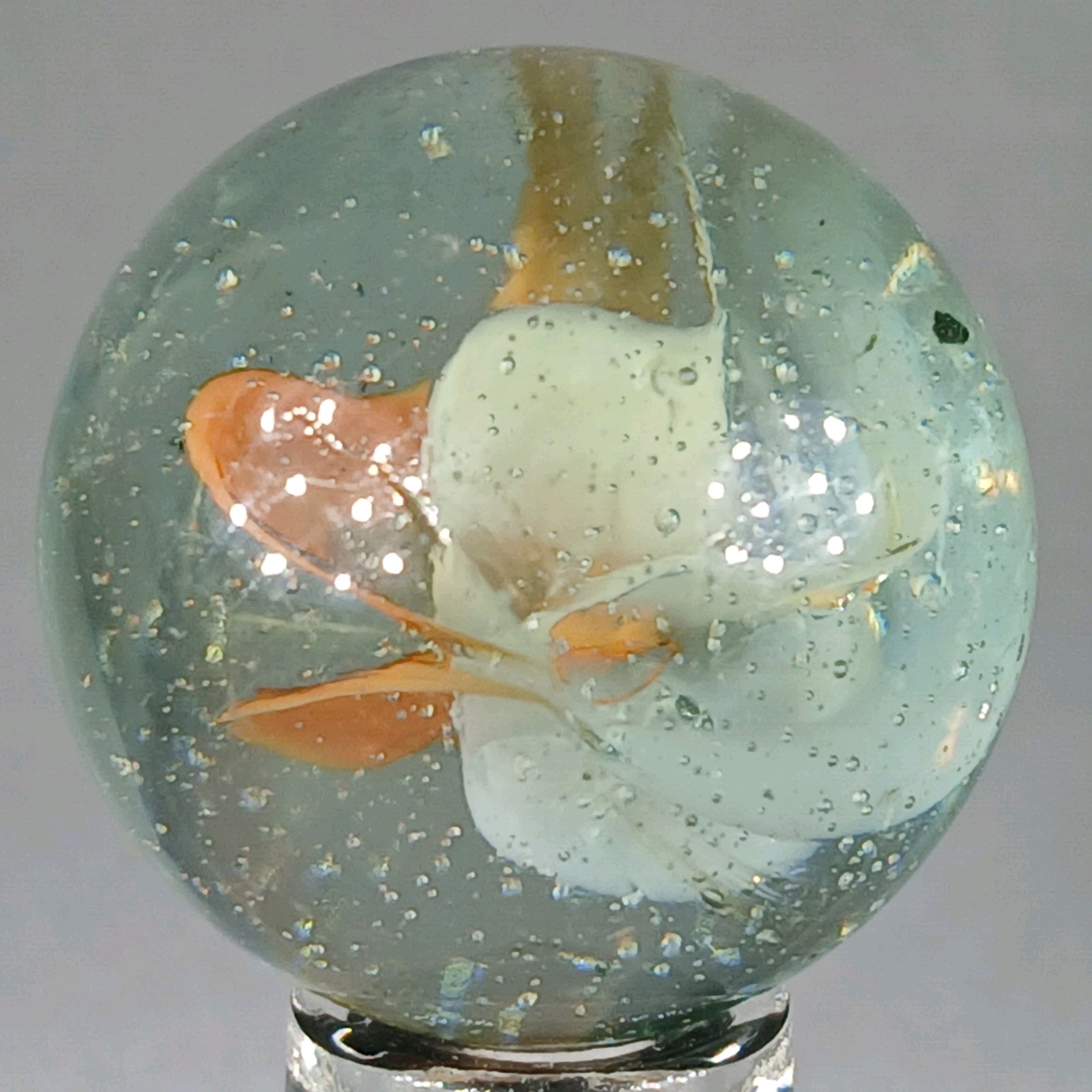 Large Vintage Tri-Color Hybrid Cat’s Eye Marble .99 Inches Near-Mint Condition