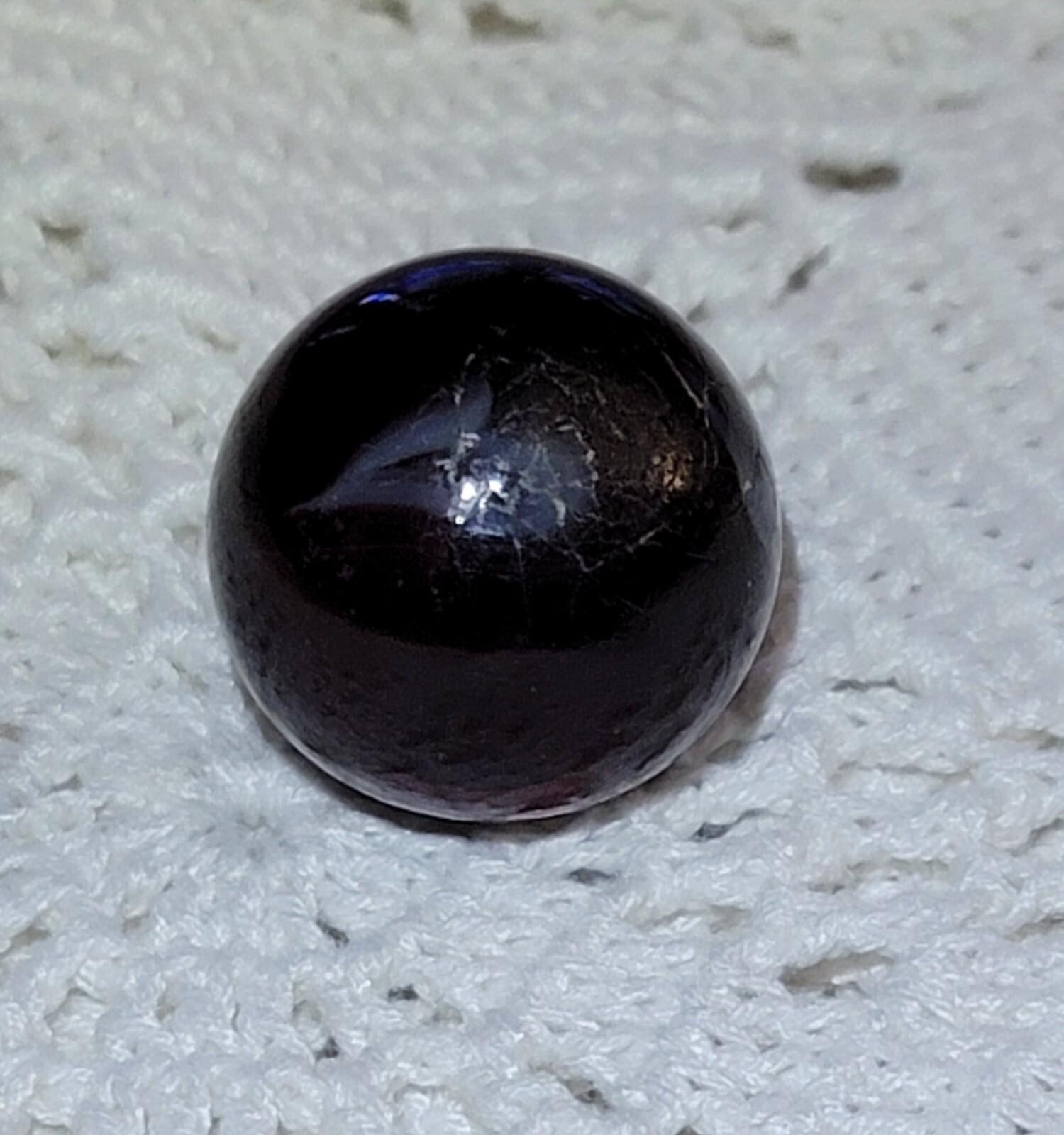 Vintage Christensen? Peltier? Agate? Red with White Swirl 23mm Marble